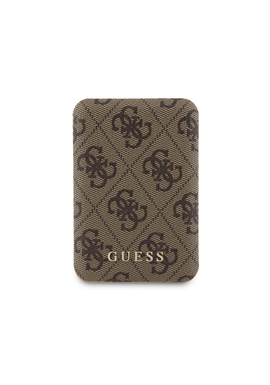Guess 4G Desenli 15W 5000mAh Dijital Göstergeli Powerbank – Kahverengi