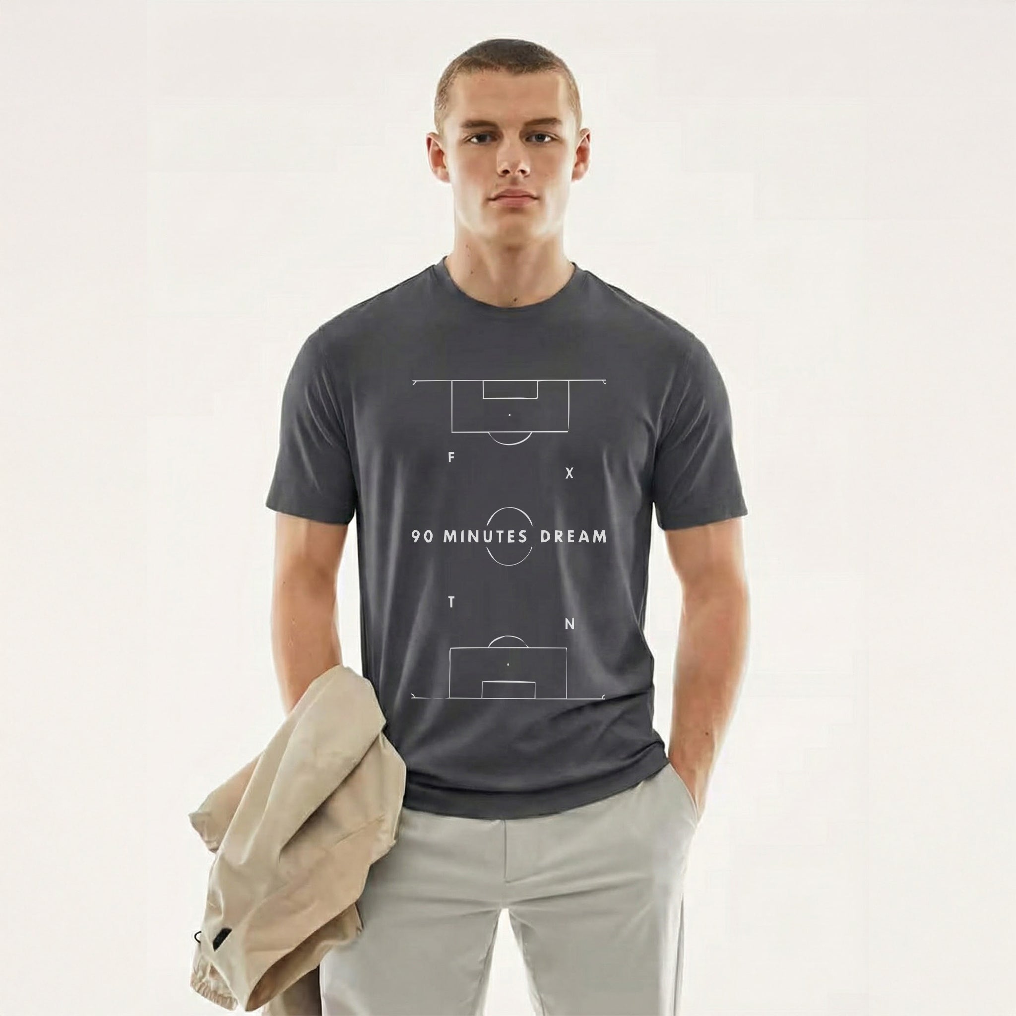 90 Minutes Dream — Minimal Soccer Lines T-Shirt