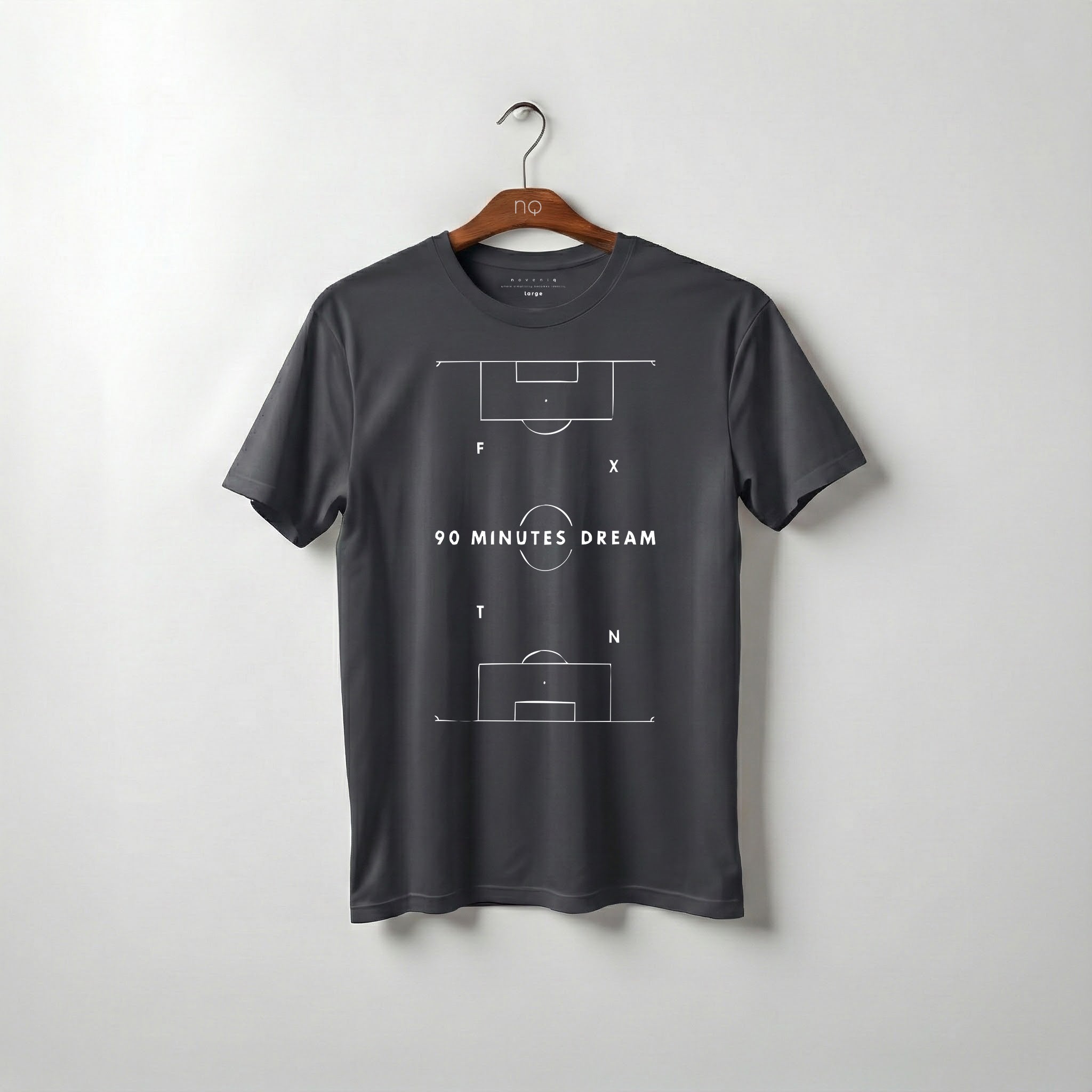 90 Minutes Dream — Minimal Soccer Lines T-Shirt