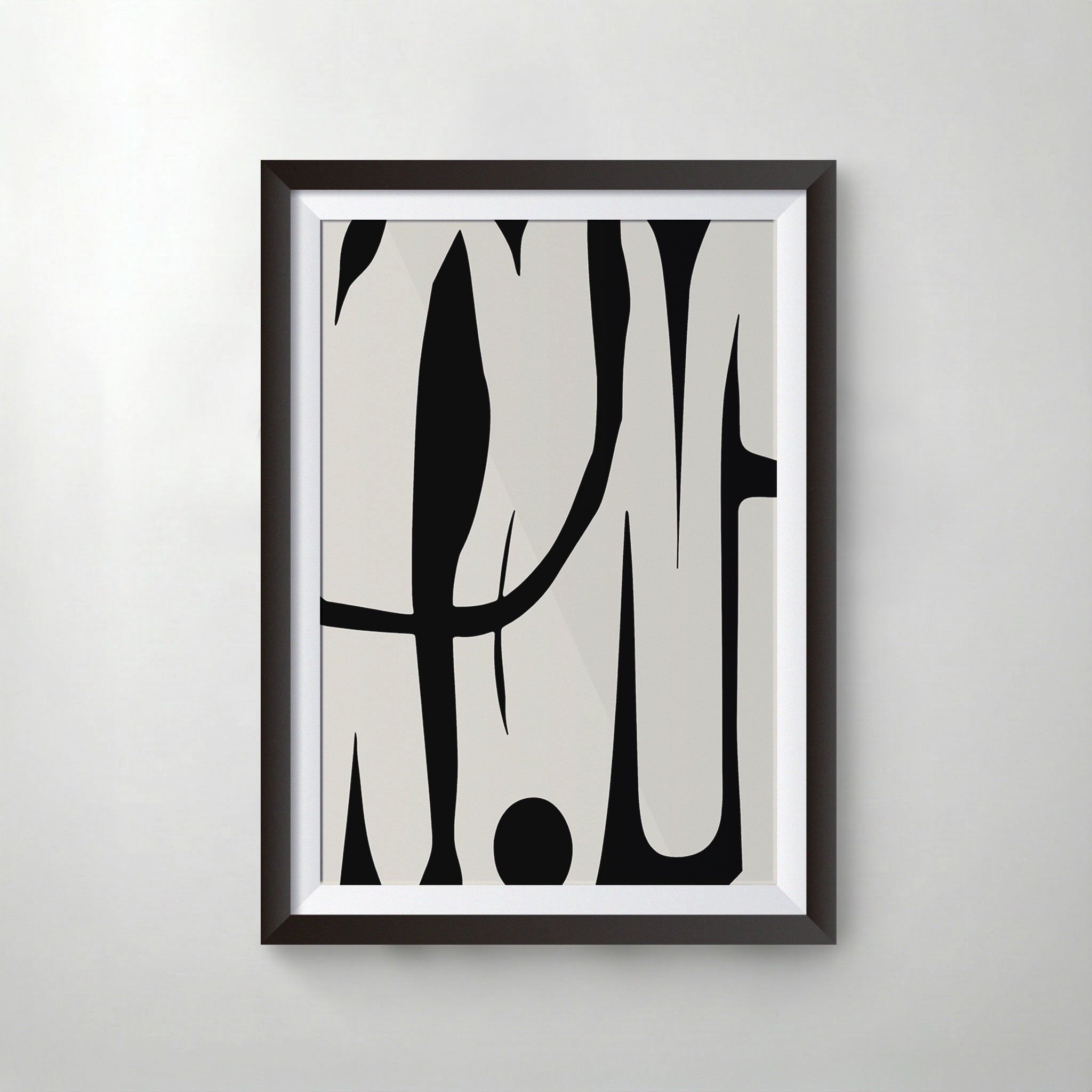 Fluid Marks – Minimal Abstract Organic Forms Poster