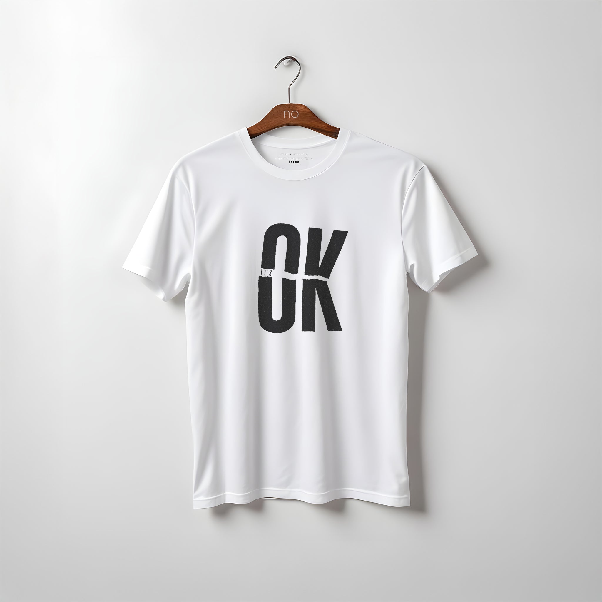 It’s OK — Minimal Statement Typography Tee (Pure White)