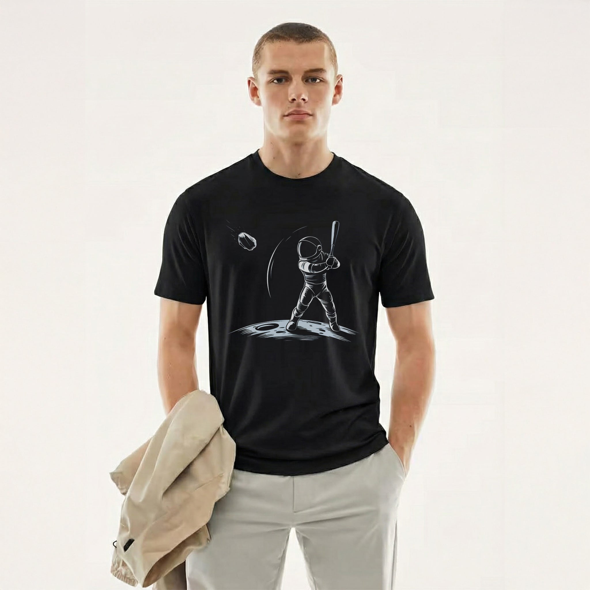 Moon Swing — Astronaut Line-Art T-Shirt