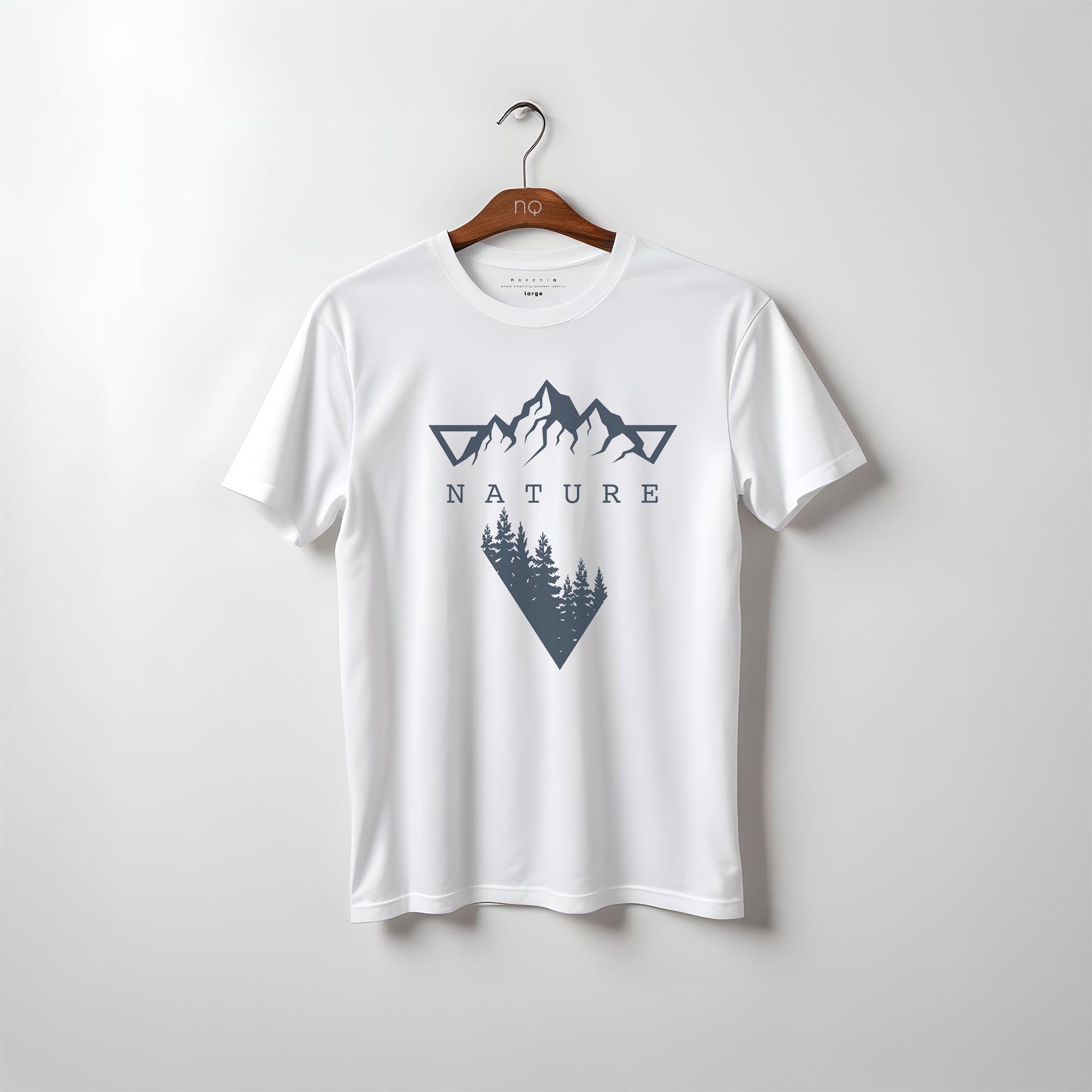 Nature Within — Mountain & Forest Graphic Tee (Pure White)