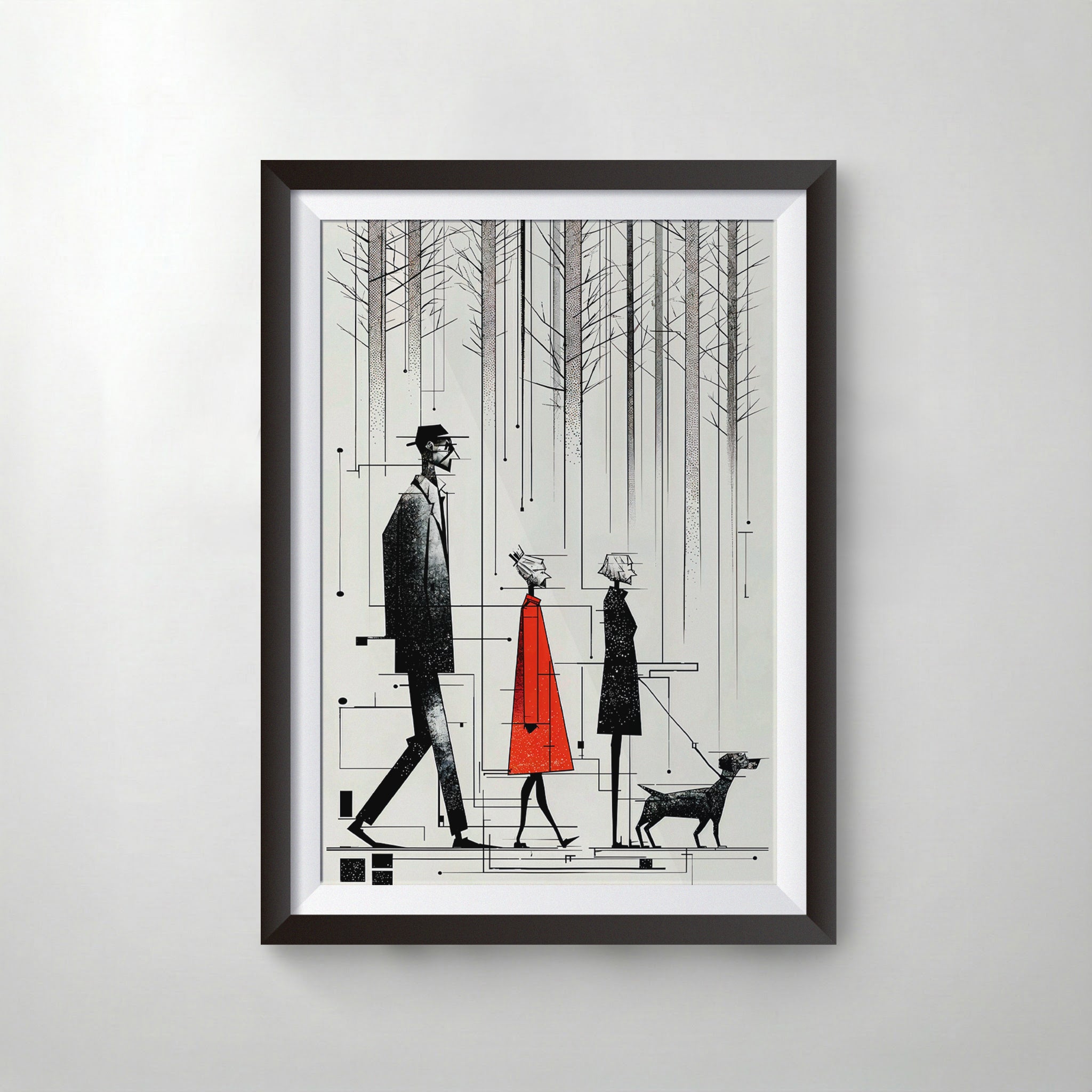Silent Walk — Modern Minimal Art Poster