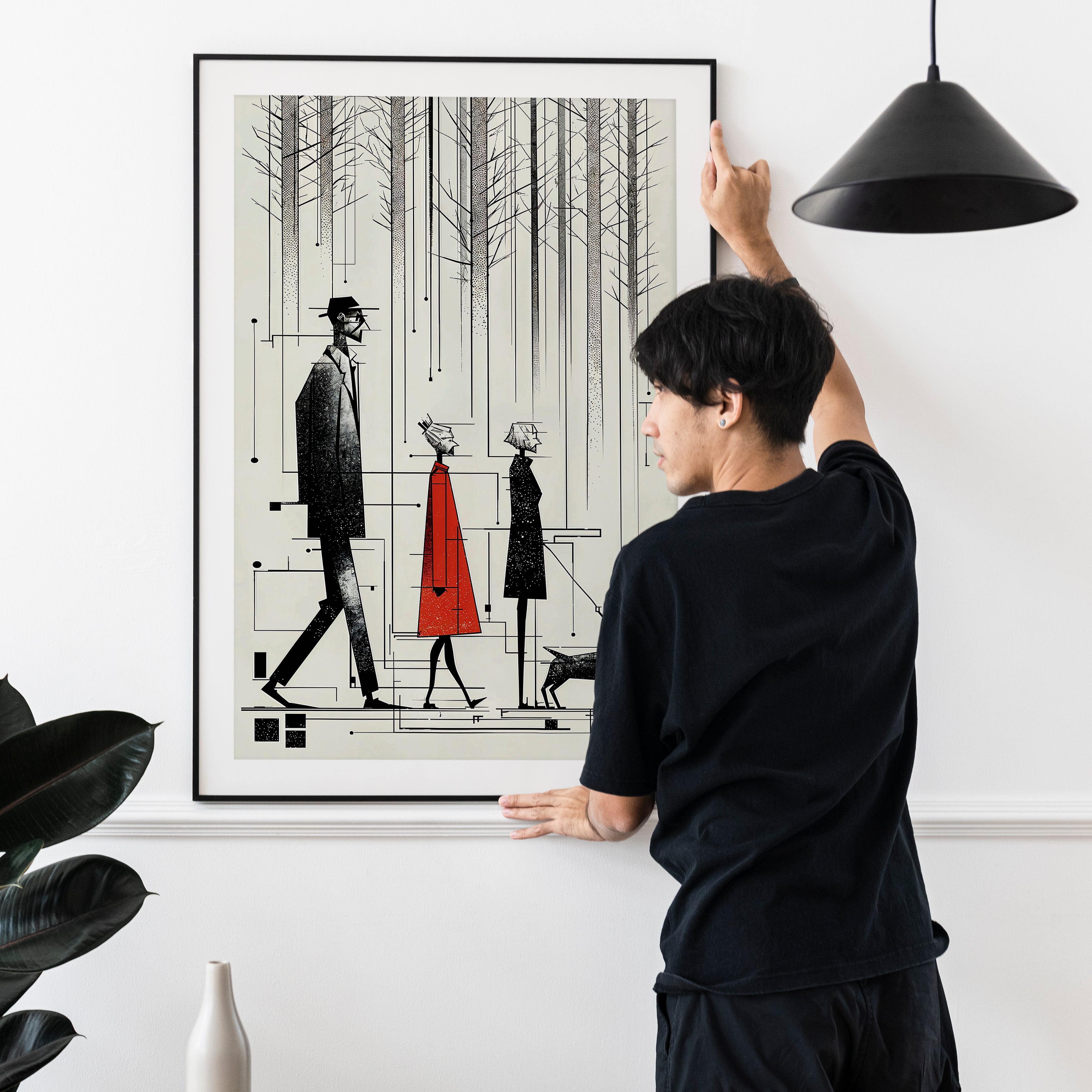 Silent Walk — Modern Minimal Art Poster