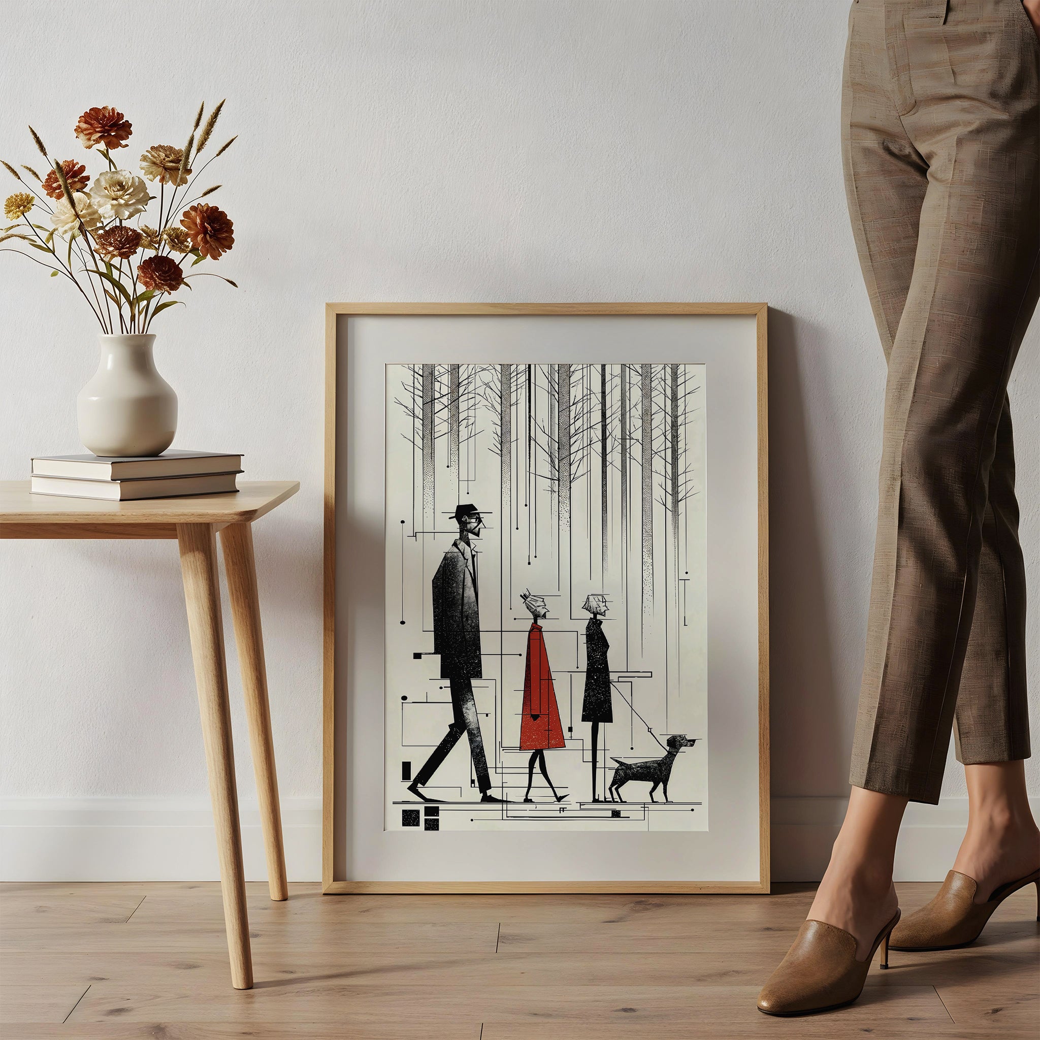 Silent Walk — Modern Minimal Art Poster