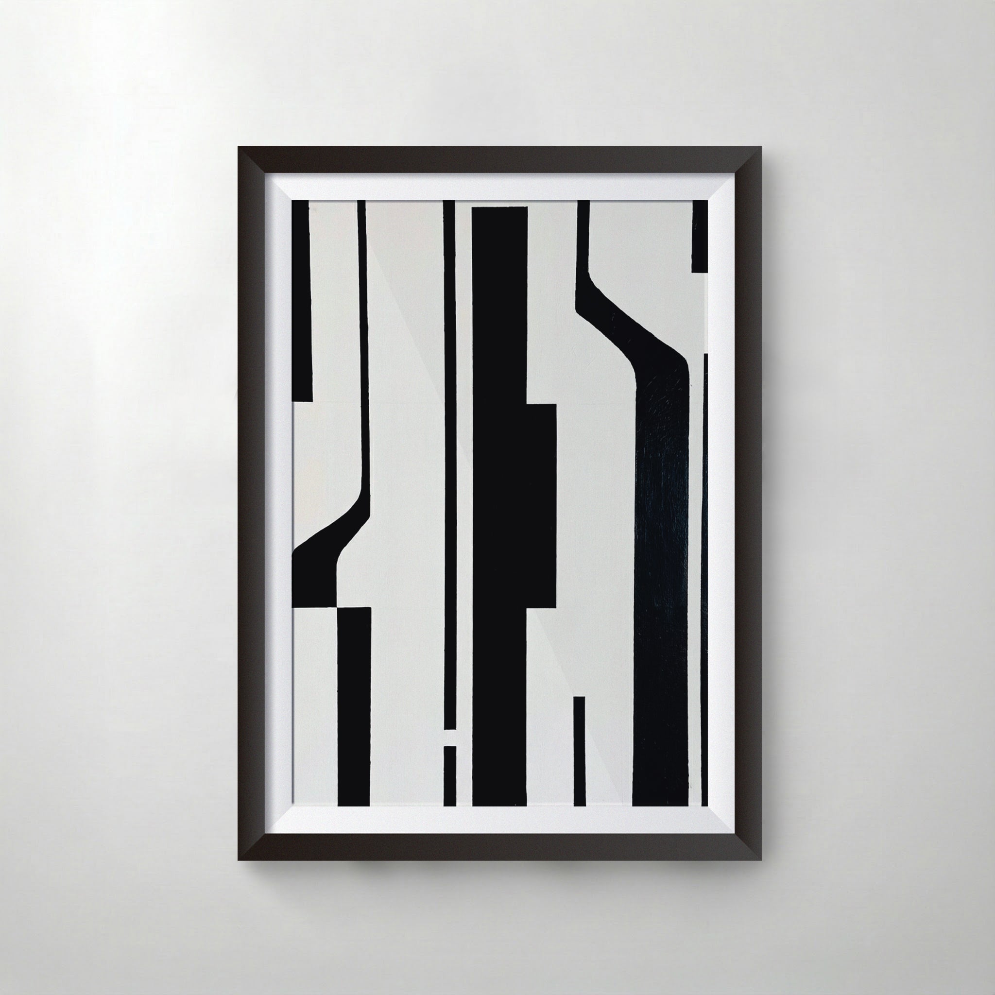 Silent Structures – Minimal Abstract Vertical Lines Poster