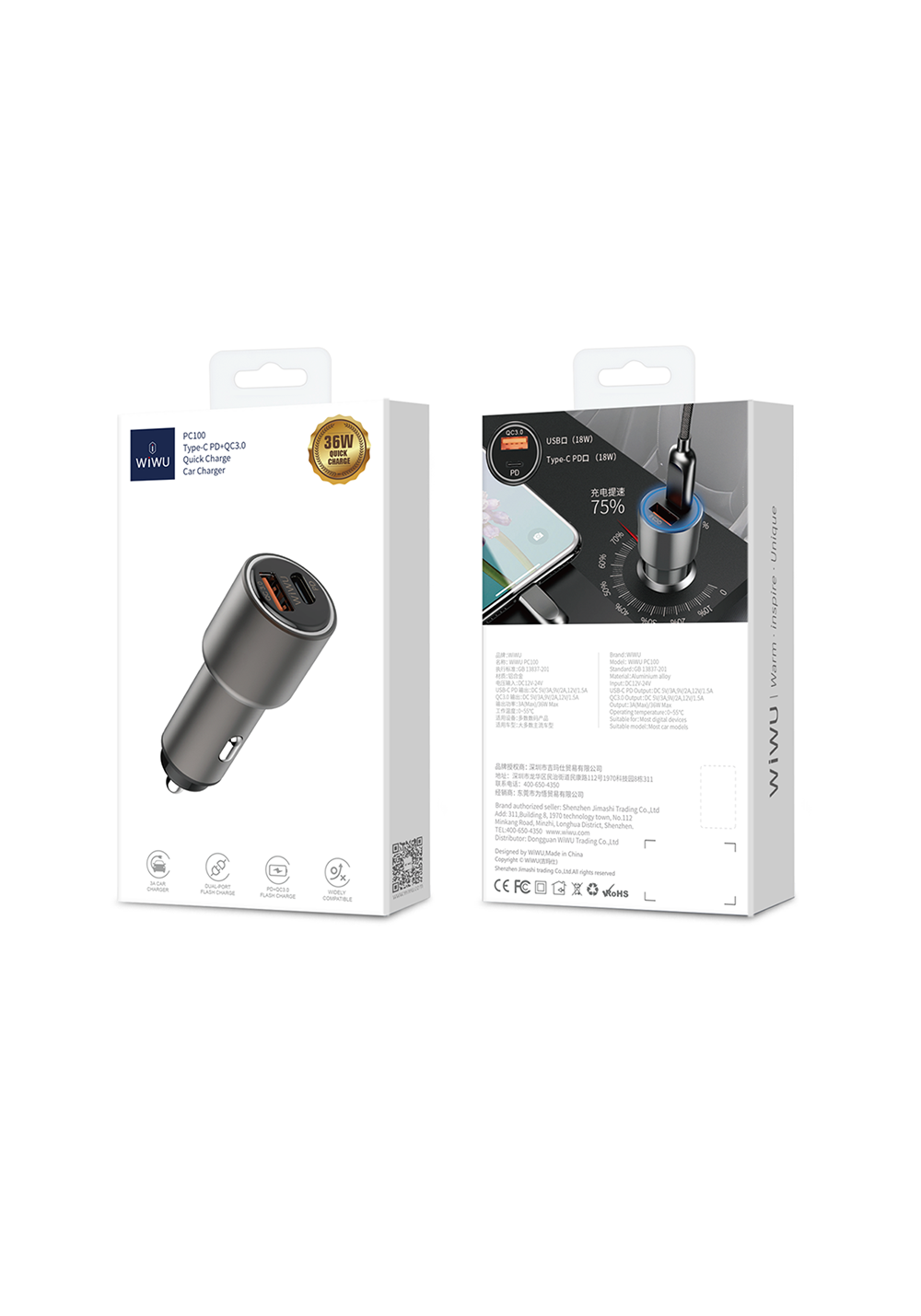 Wiwu PC100 Araç Şarjı
