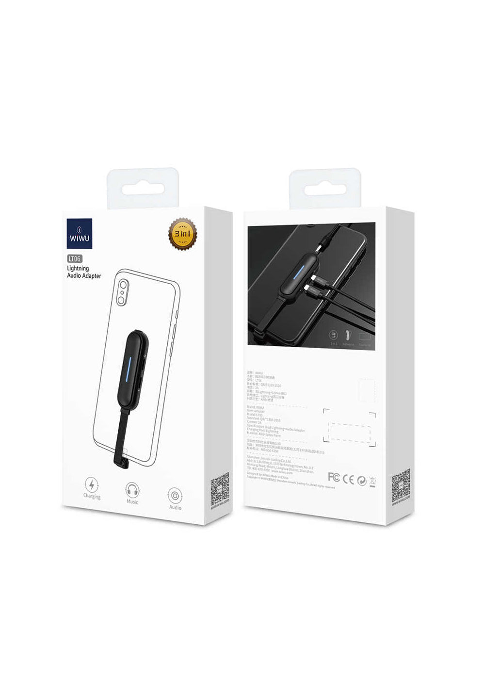 Wiwu LT06 Lightning Ses Adaptörü