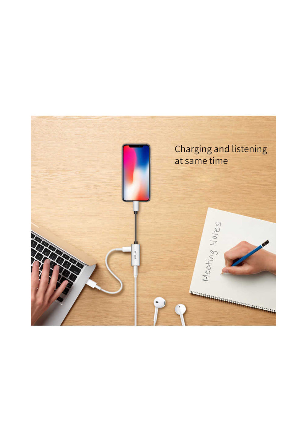 Wiwu LT01 Lightning Ses Adaptörü