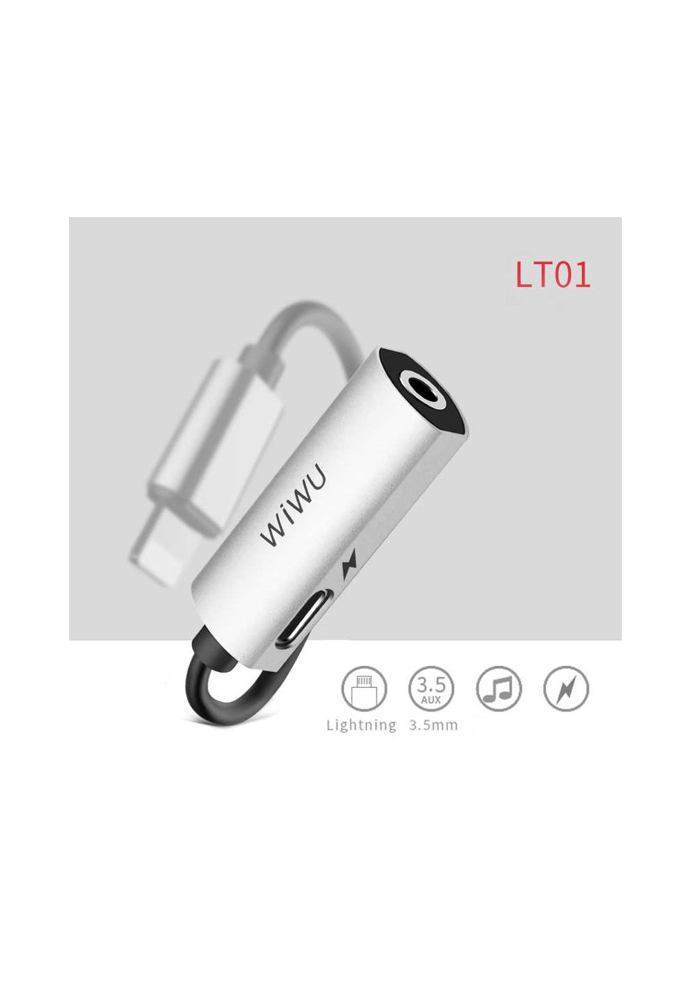 Wiwu LT01 Lightning Ses Adaptörü