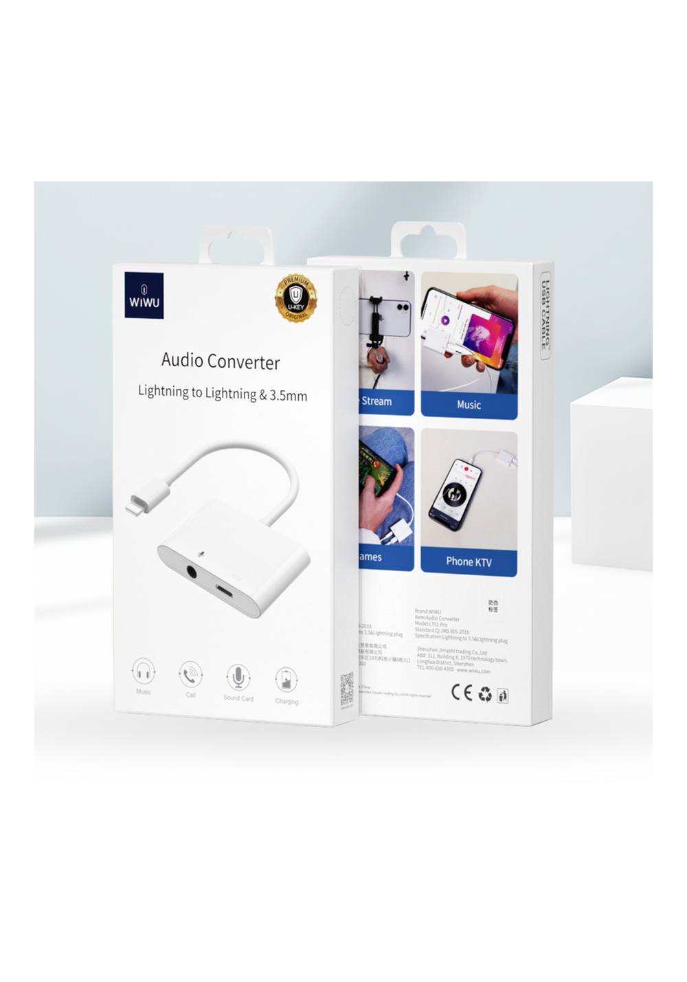 Wiwu LT01 Pro Lightning Ses Adaptörü