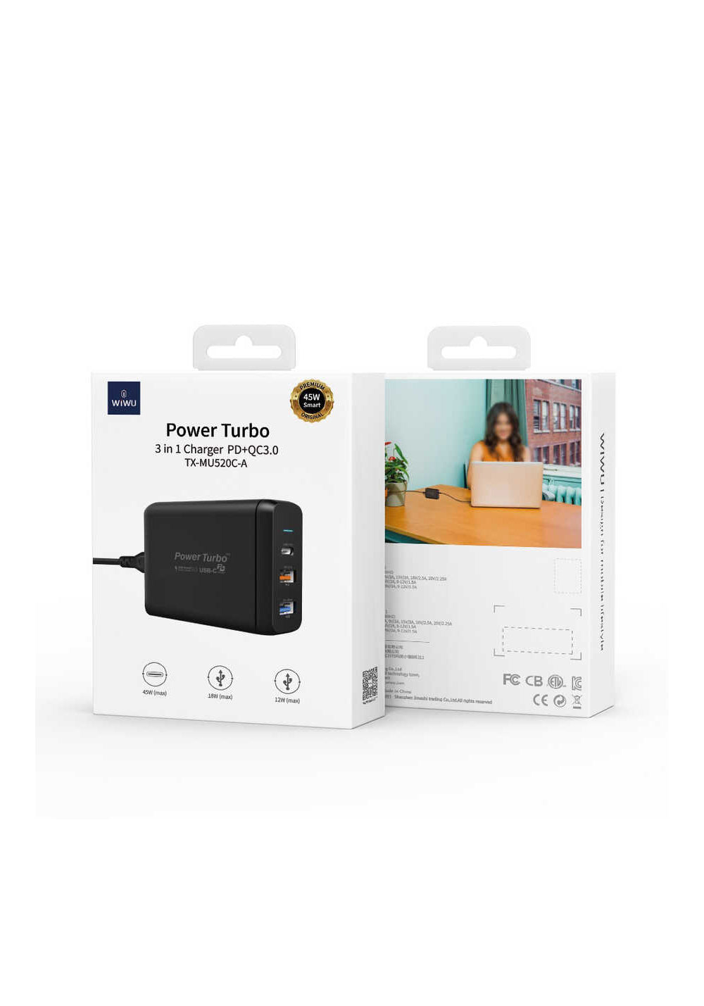 Wiwu PD Power Turbo TX-MU520C-A Universal Şarj Adaptörü
