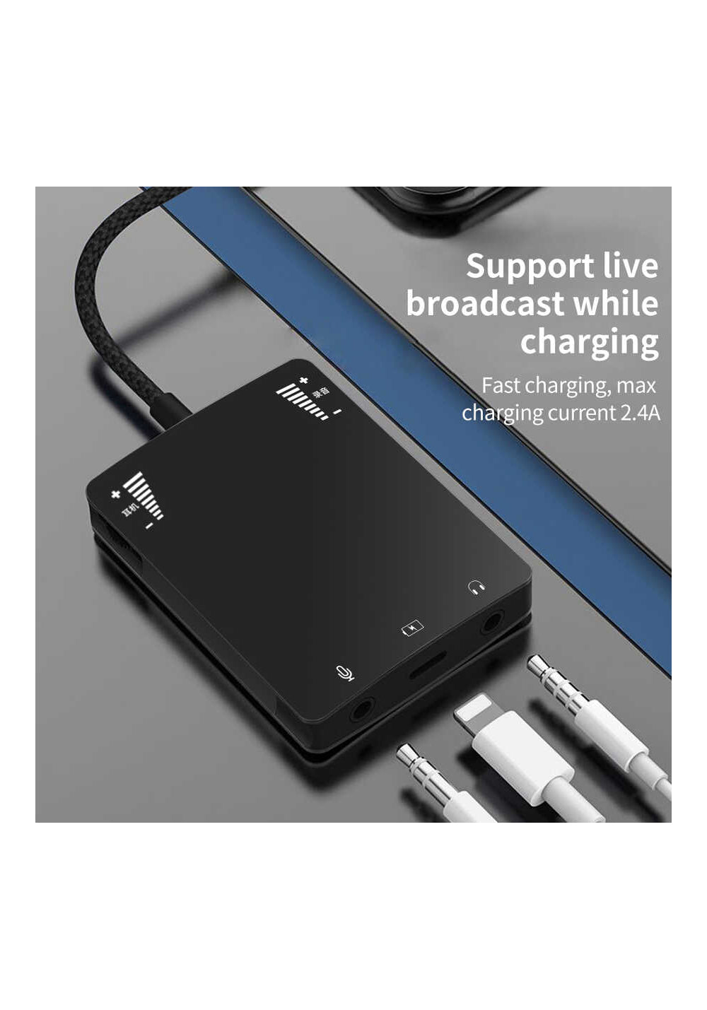Wiwu 3 in 1 Live Broadcast Lightning Ses Adaptörü
