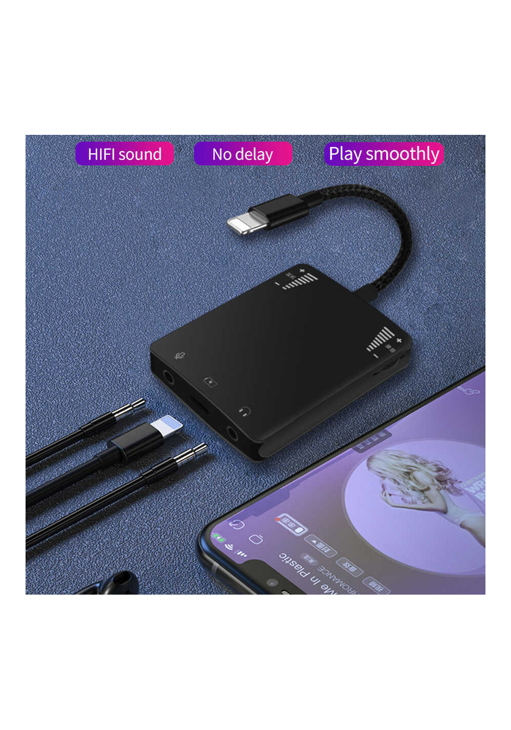 Wiwu 3 in 1 Live Broadcast Lightning Ses Adaptörü