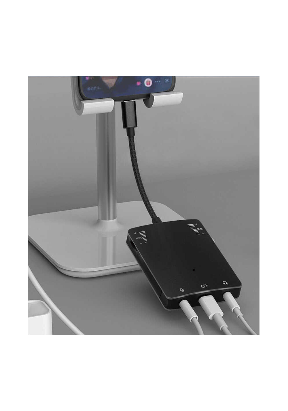 Wiwu 3 in 1 Live Broadcast Lightning Ses Adaptörü