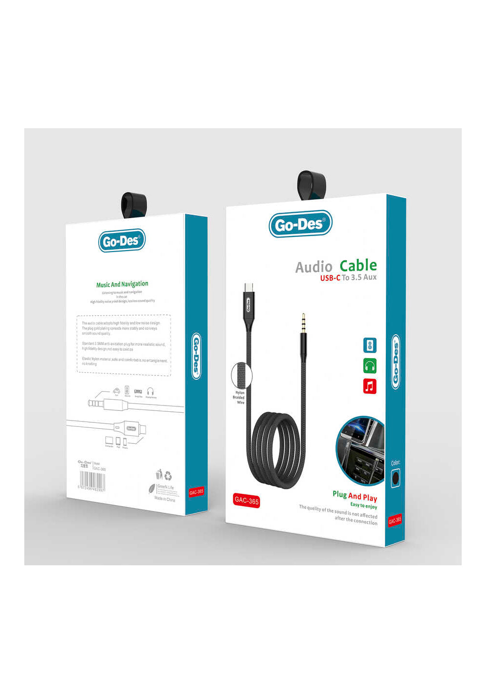 Go Des GAC-365 Type-C To Aux Audio Kablo
