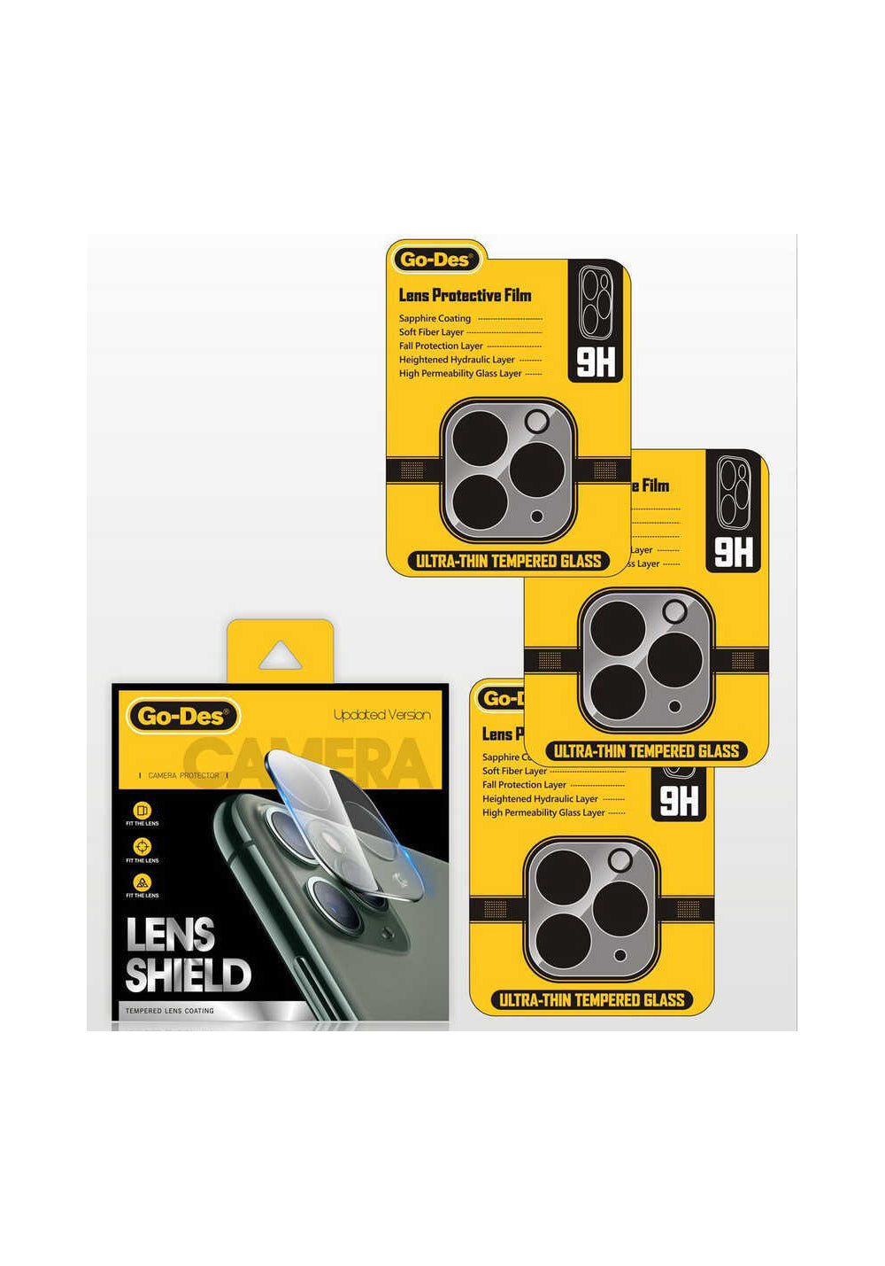 Go Des iPhone 12 Pro Lens Shield Kamera Lens Koruyucu