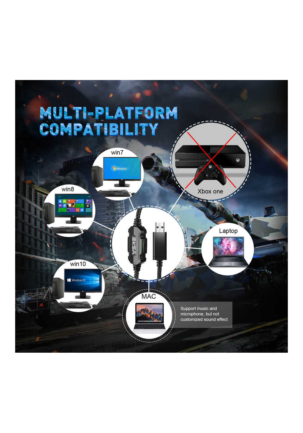 Eksa E1000 Usb Kulaklık
