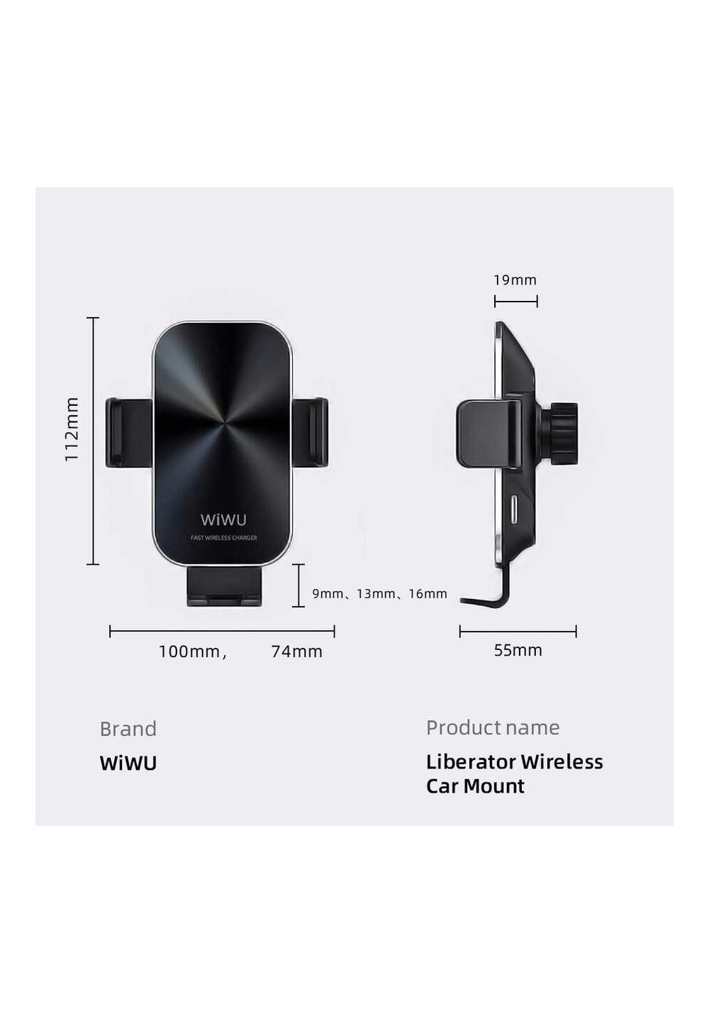 Wiwu CH-307 Liberator Wireless Charging Mount Araç Telefon Tutucu