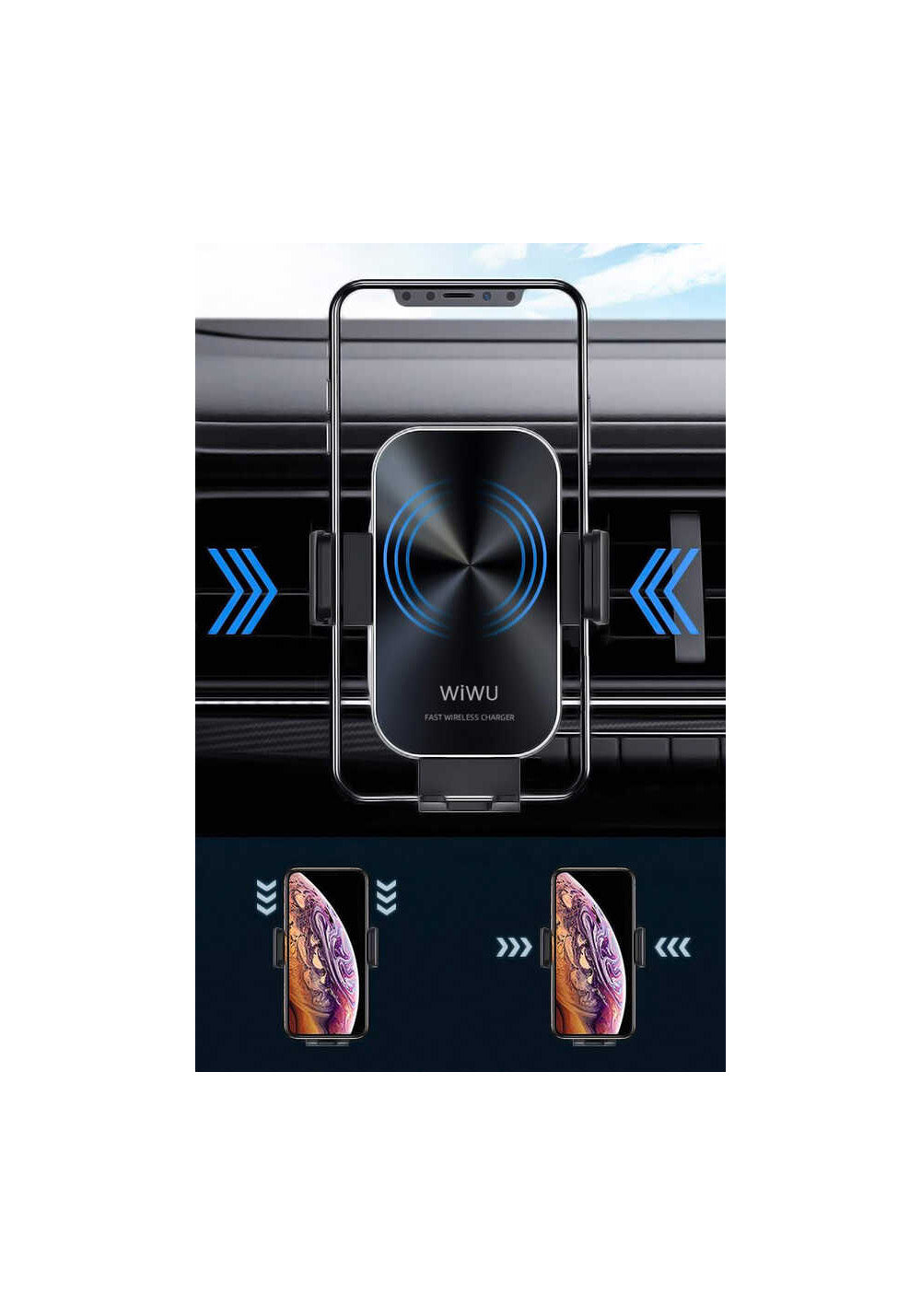 Wiwu CH-307 Liberator Wireless Charging Mount Araç Telefon Tutucu