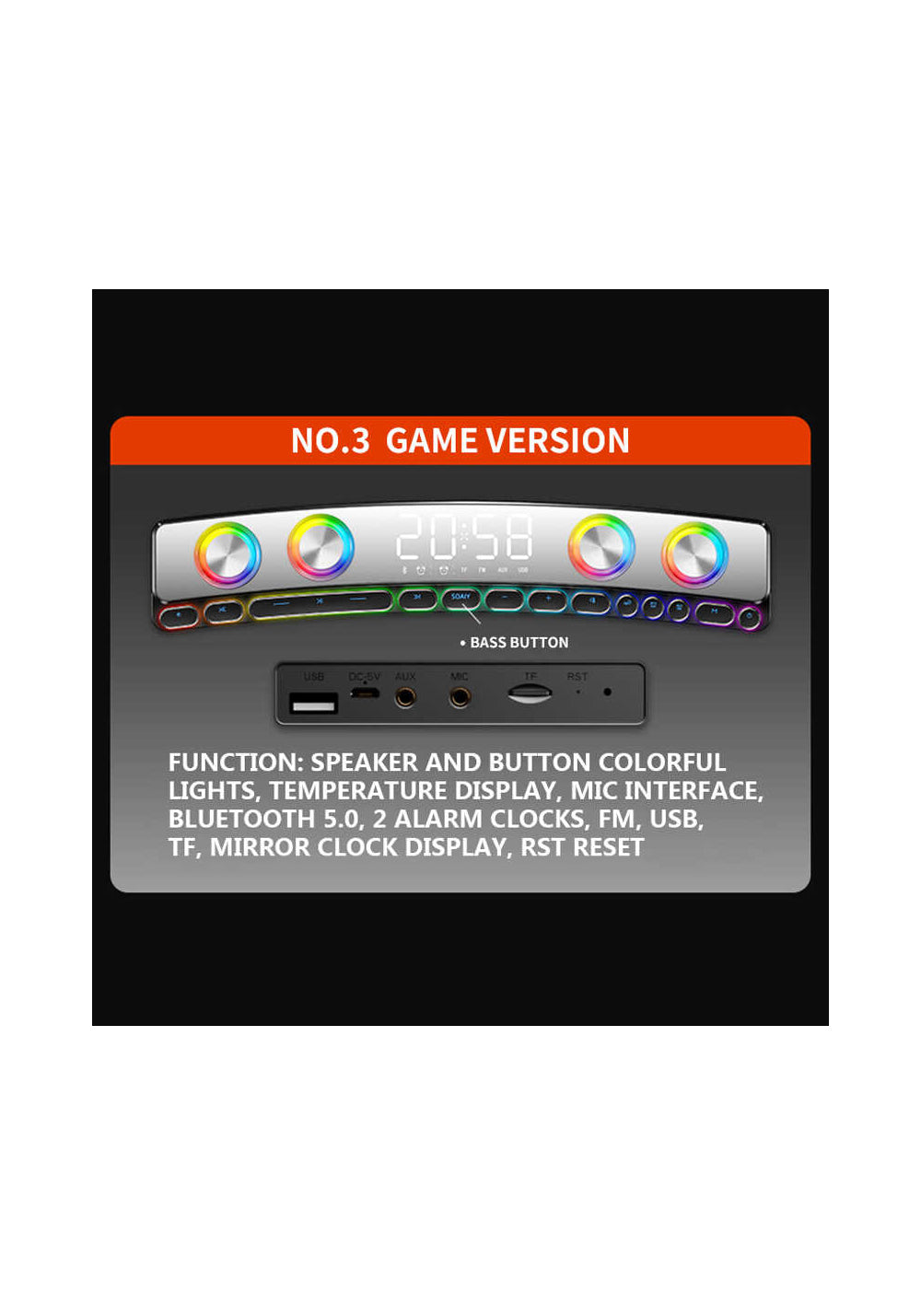 Soaiy SH39 Gaming Bluetooth Hoparlör
