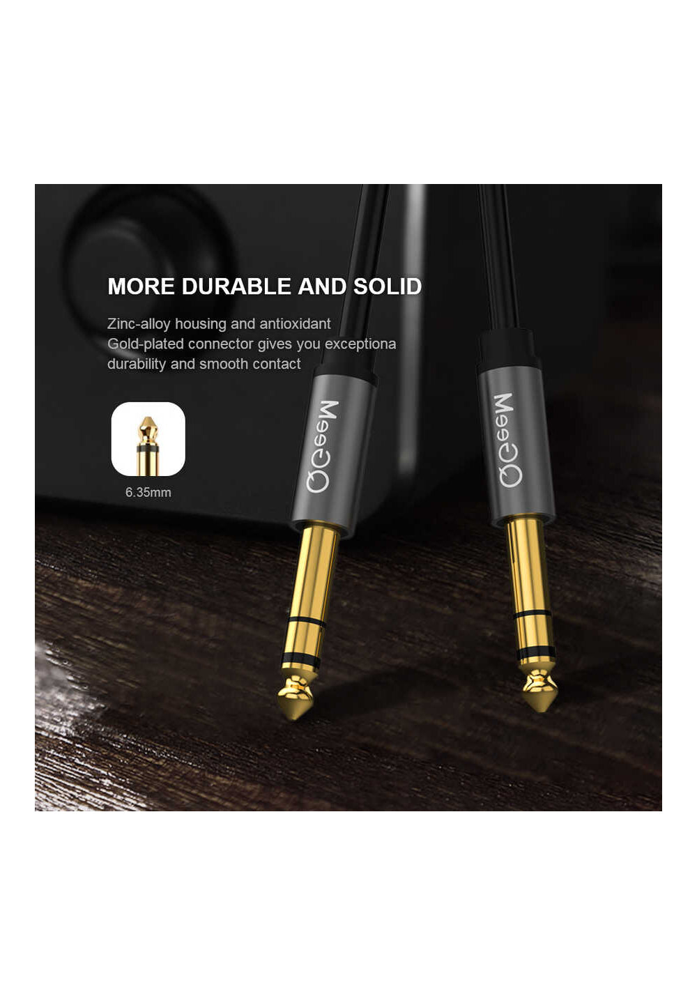 Qgeem QG-AU03 6.35mm Aux Audio Kablo 2M