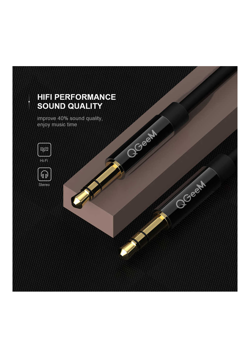 Qgeem QG-AU04 3.5mm Aux Audio Kablo 3M