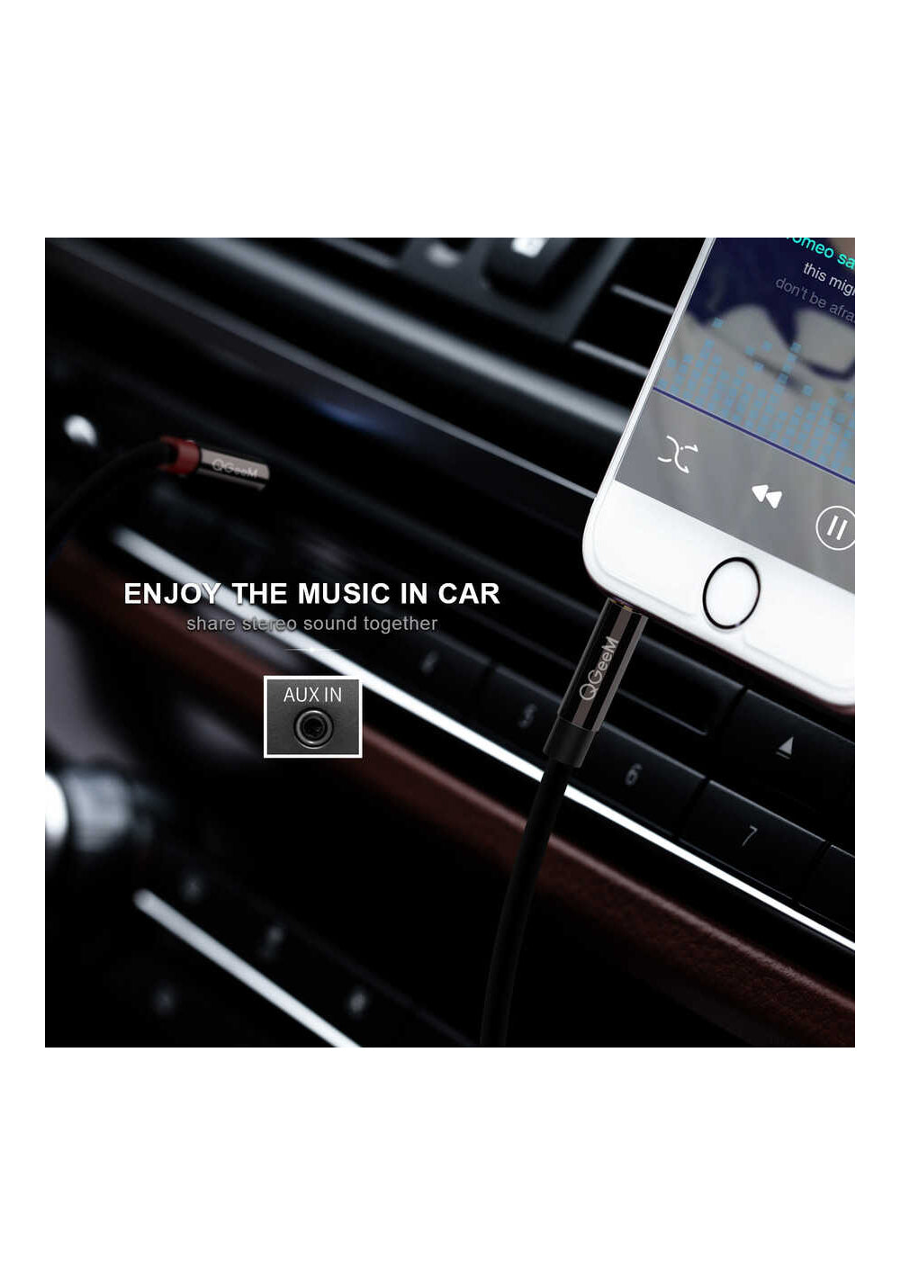 Qgeem QG-AU04 3.5mm Aux Audio Kablo 5M