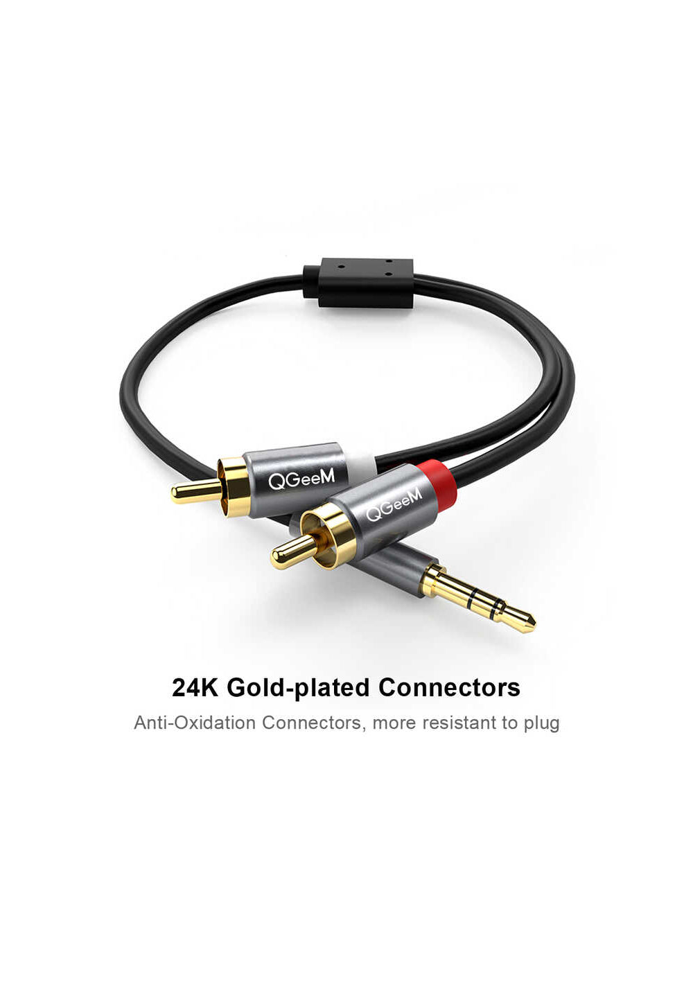 Qgeem QG-AU09 3.5mm To RCA Aux Audio Kablo 5M