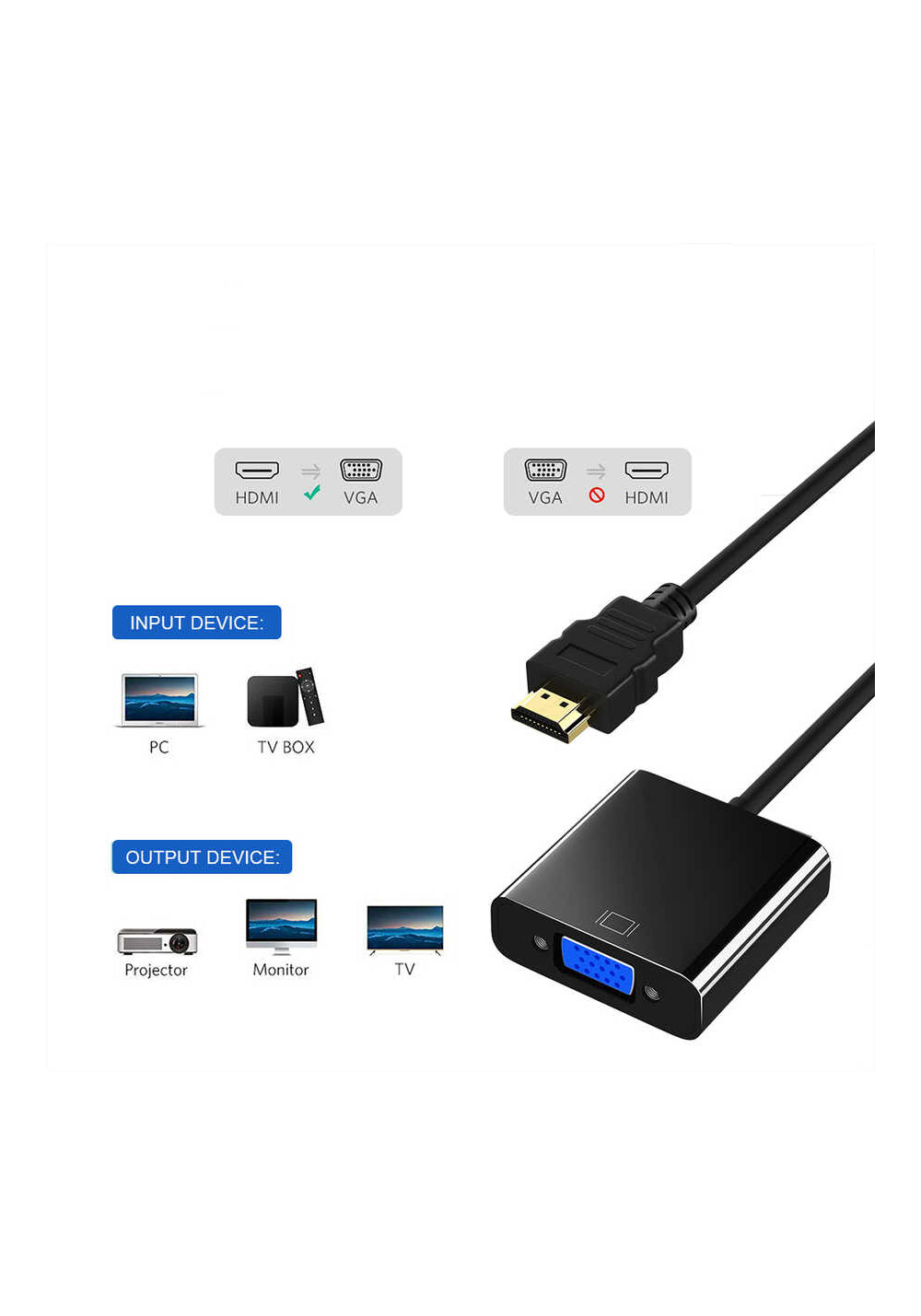 Qgeem QG-HD08 HDMI To VGA Dönüştürücü