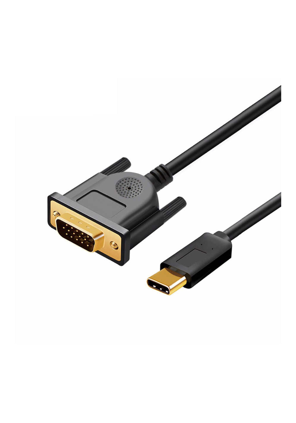 Qgeem QG-UA17 Type-C to VGA Adaptörü Yüksek Çözünürlüklü Dönüştürücü Kablo 1080p 60Hz 1.8 metre