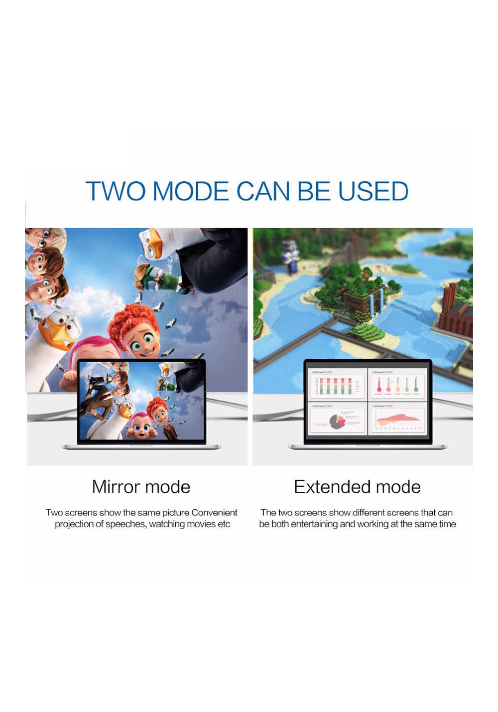 Qgeem QG-UA17 Type-C to VGA Adaptörü Yüksek Çözünürlüklü Dönüştürücü Kablo 1080p 60Hz 1.8 metre
