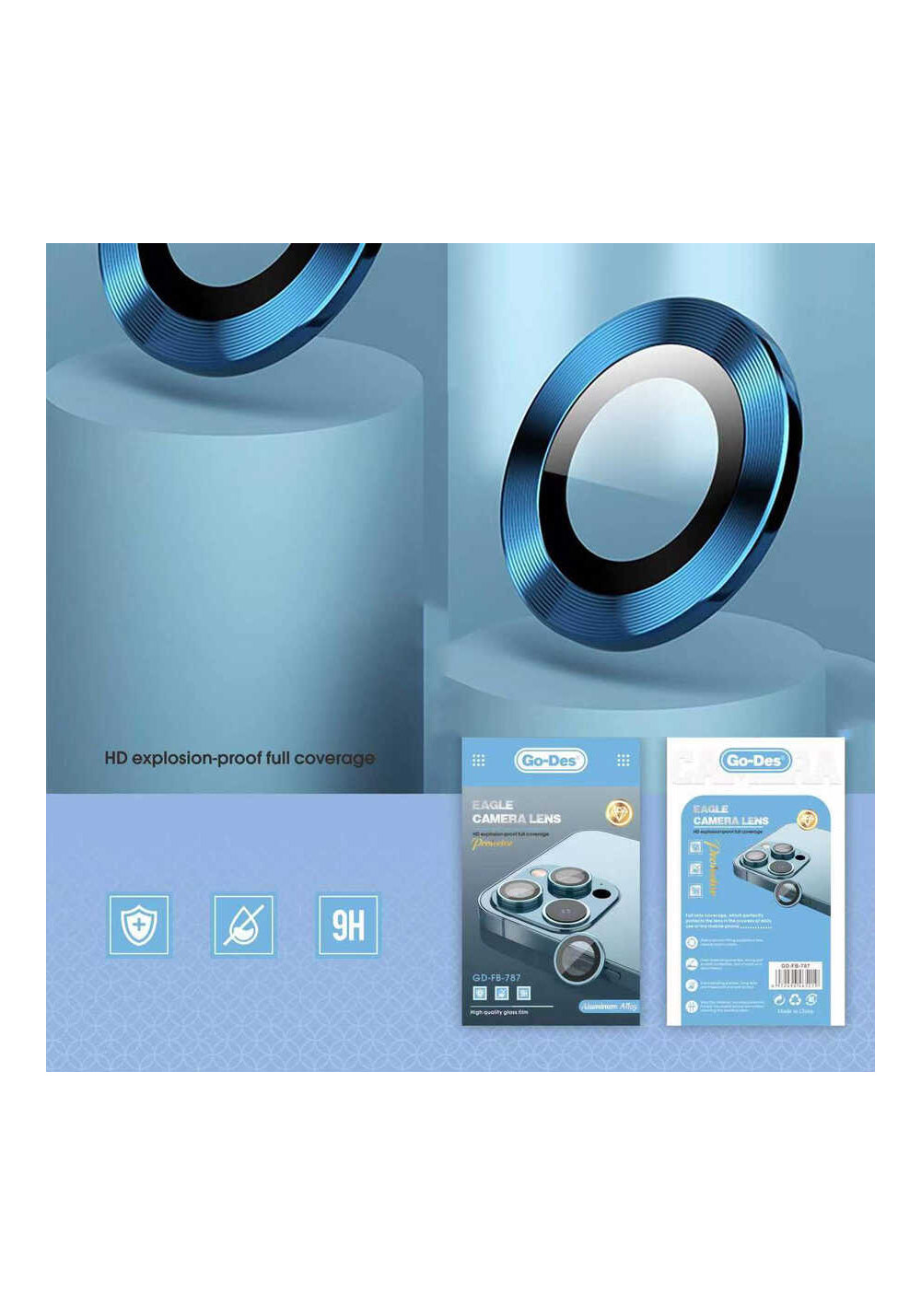 Go Des iPhone 12 Pro Max Eagle Kamera Lens Koruyucu