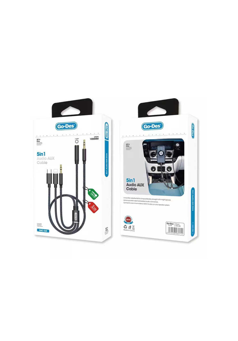 Go Des  GAC-368 5 in 1 Aux Audio Kablo