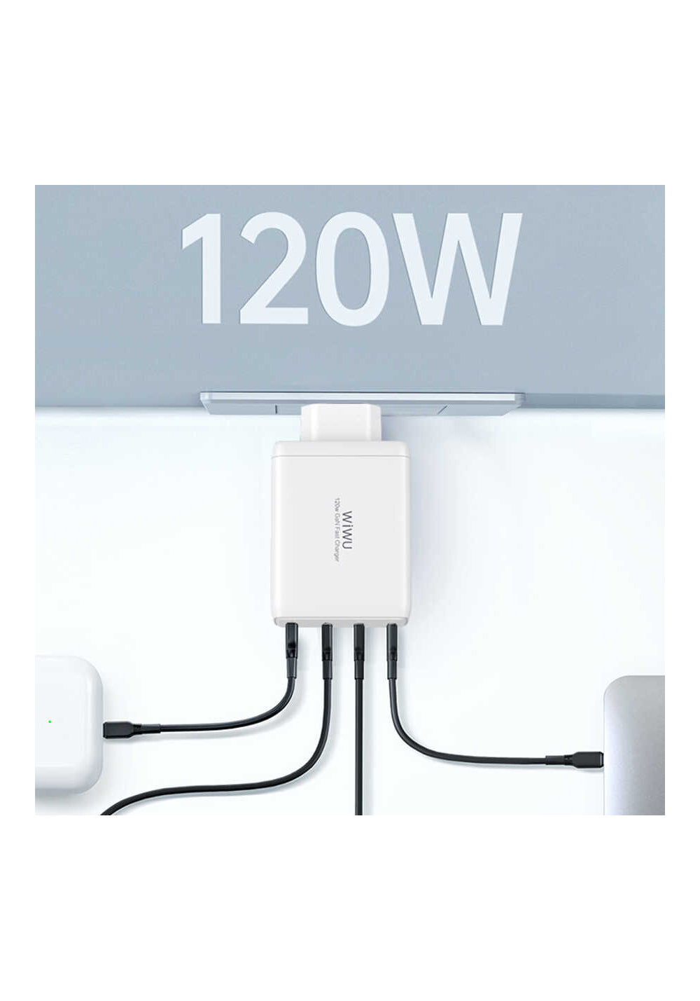 Wiwu TR257-AEU Mini GaN Tech 120W Power Adaptör