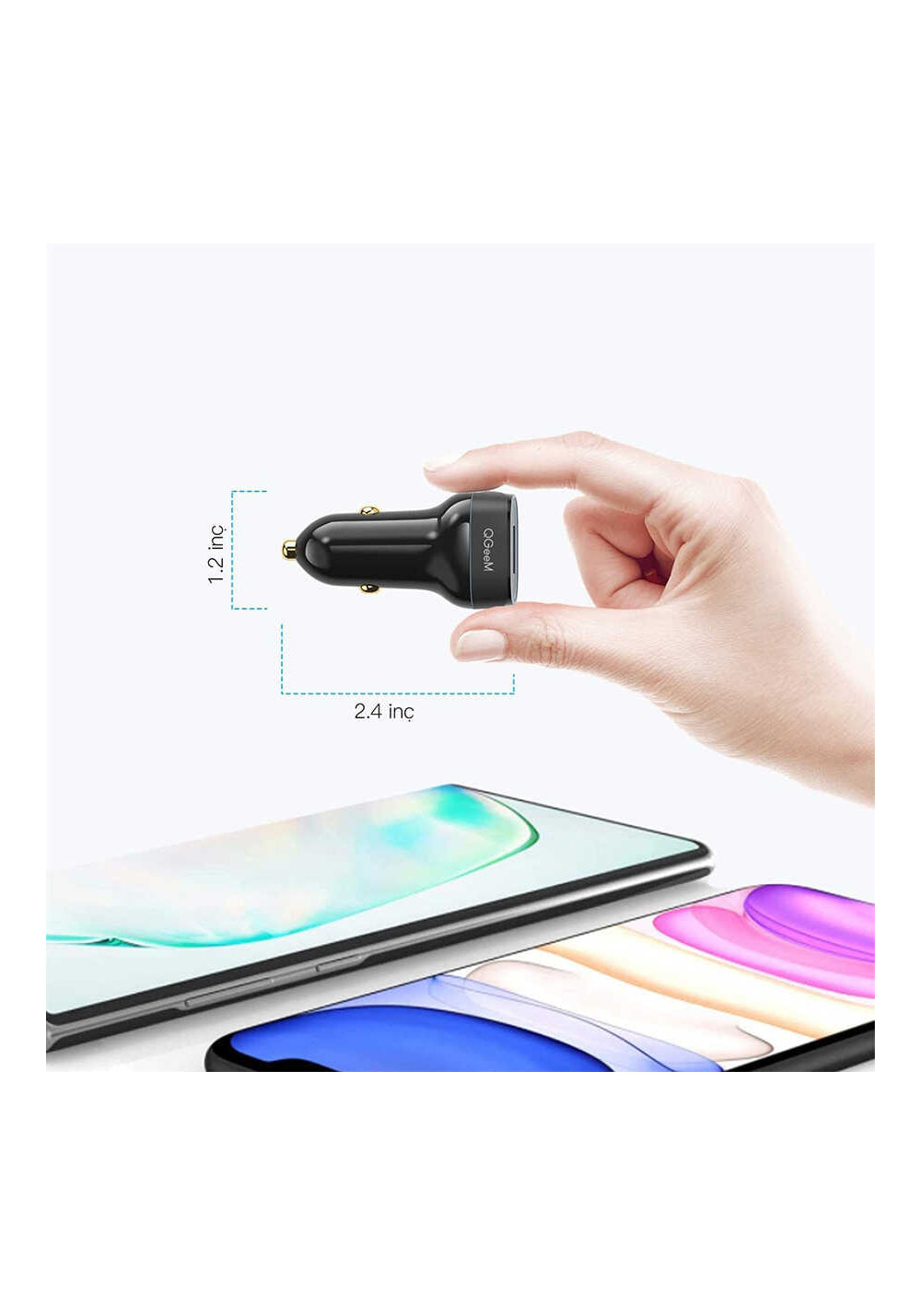 Qgeem QG-CHAP03 Usb - PD 52.5W Araç Şarj Aleti