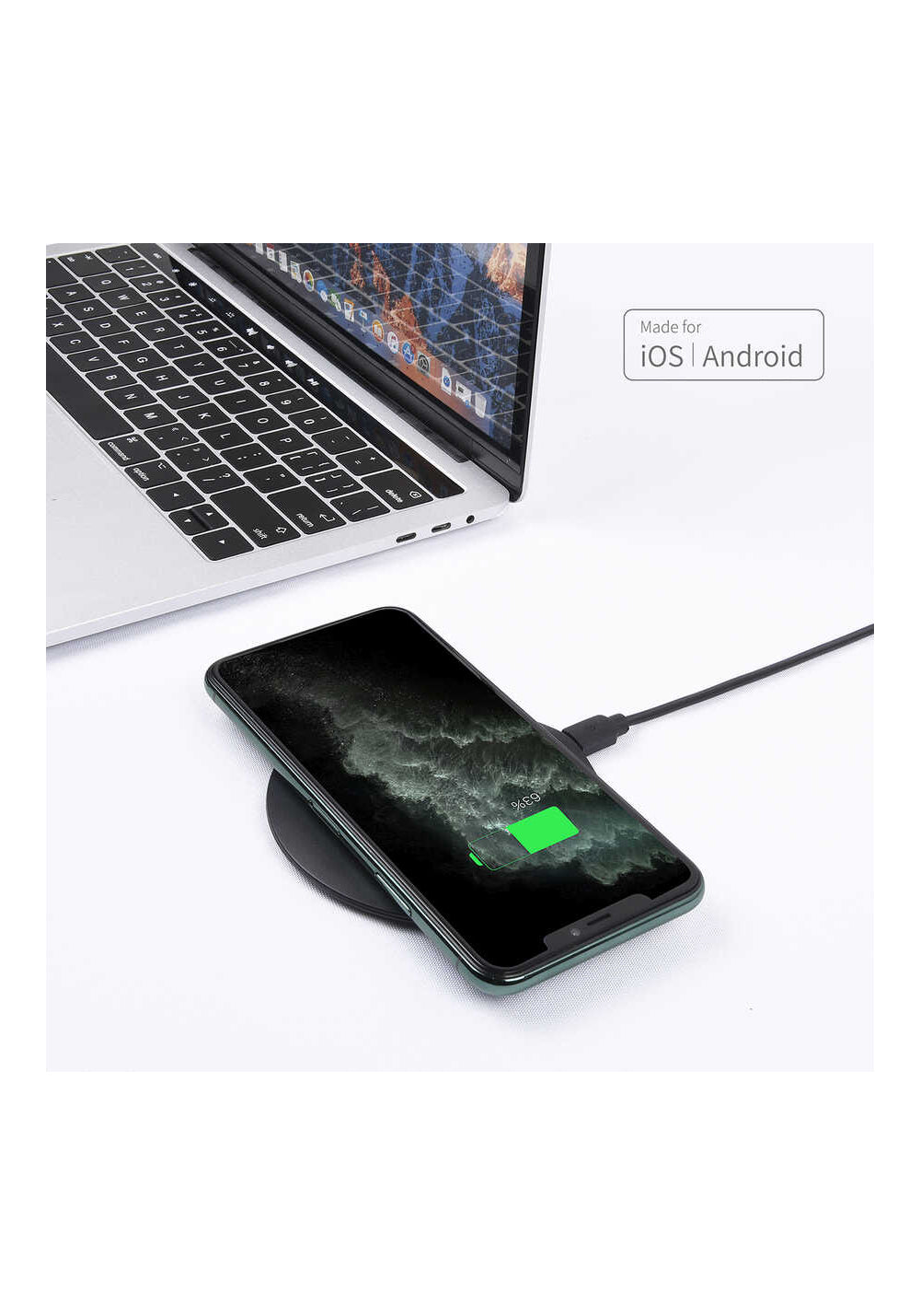 Wiwu M3 Wireless Magnetik Şarj 15W iOS Android Destekli