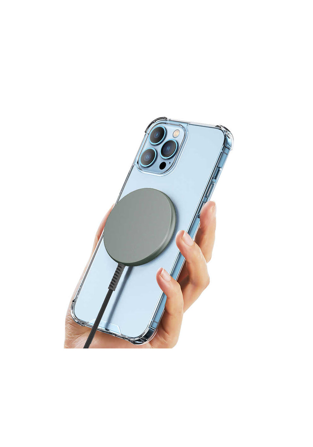 Wiwu M14 Intelligent Wireless Magnetik Şarj Ultra İnce Şeffaf 15W Android iOS Destekli