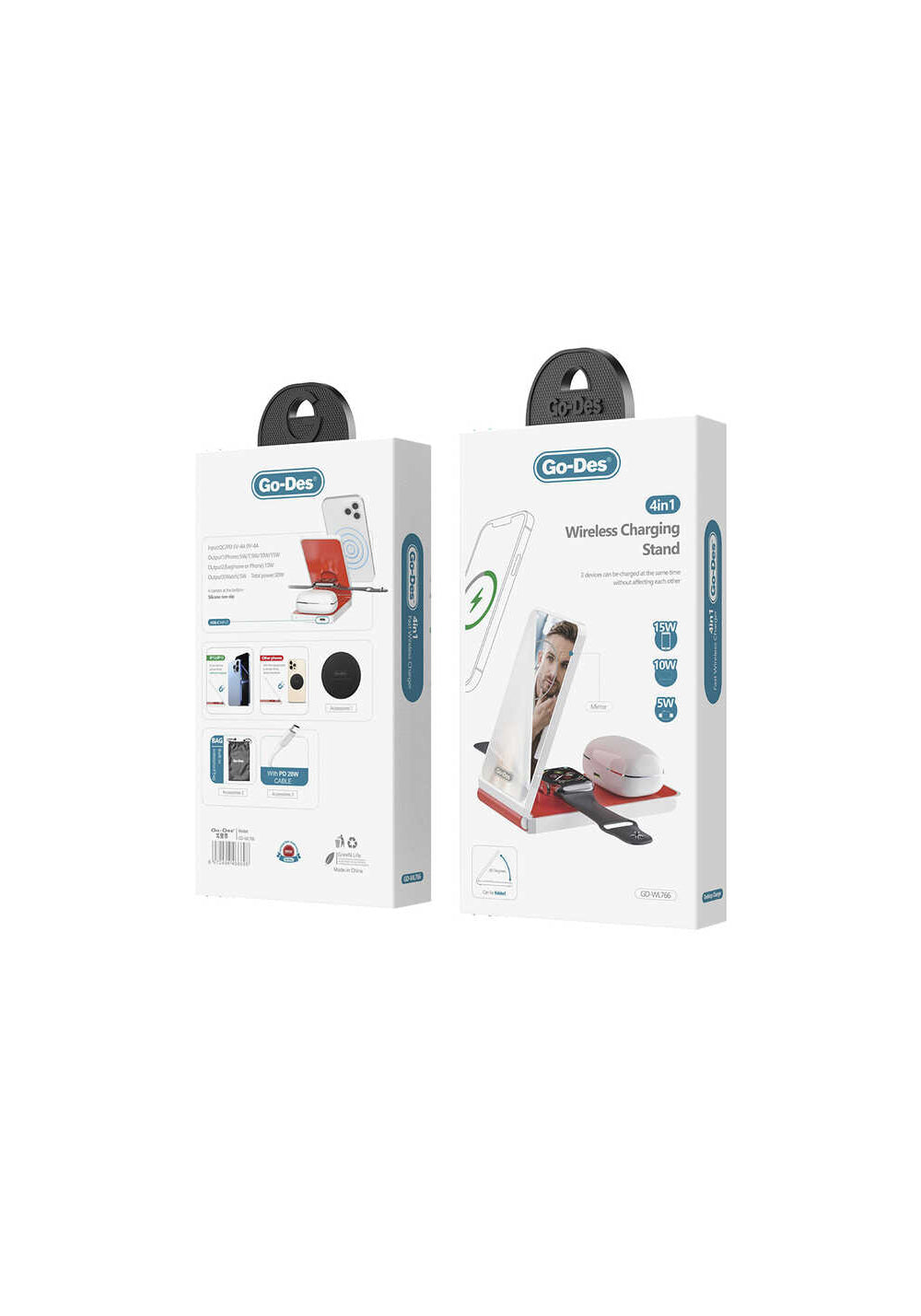 Go Des GD-WL766 Magnetik Wireless Hızlı Şarj 4 in 1 Şarj İstasyonu 30W