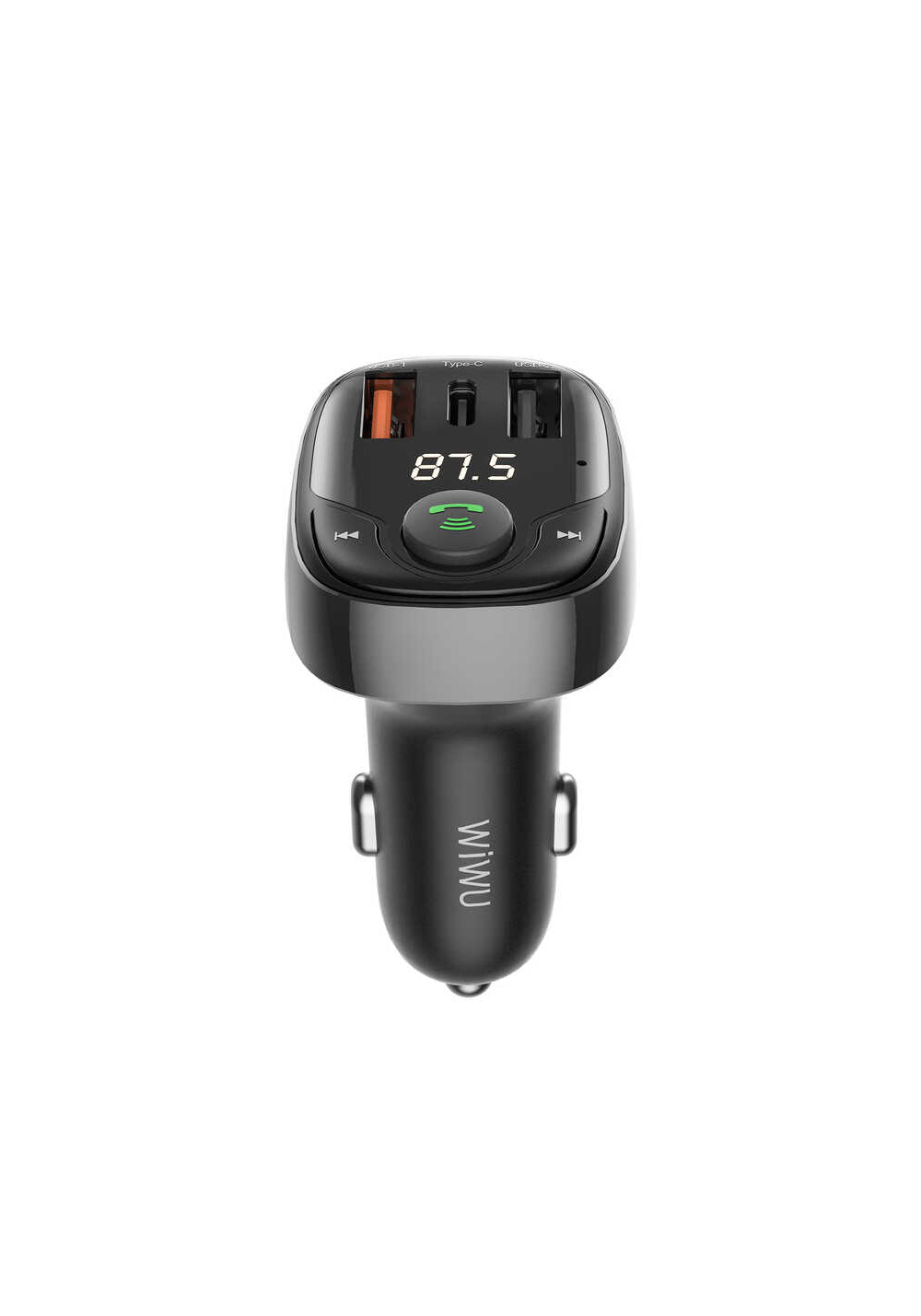 Wiwu PC600 36W Hızlı Şarj Destekli Dijital Göstergeli Bluetooth FM Transmitter