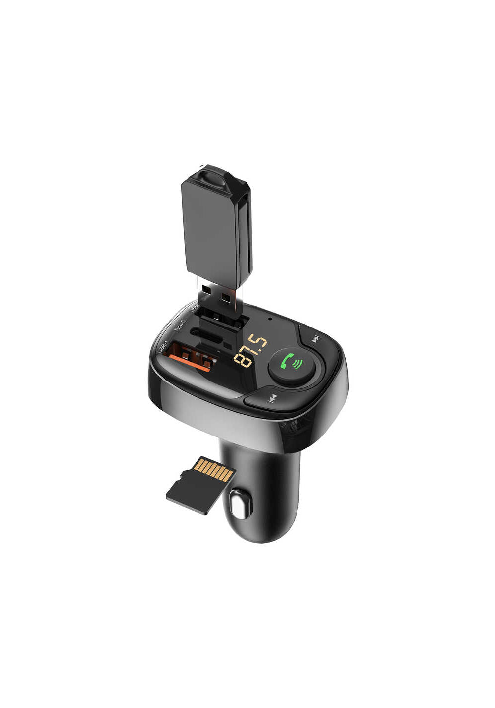 Wiwu PC600 36W Hızlı Şarj Destekli Dijital Göstergeli Bluetooth FM Transmitter