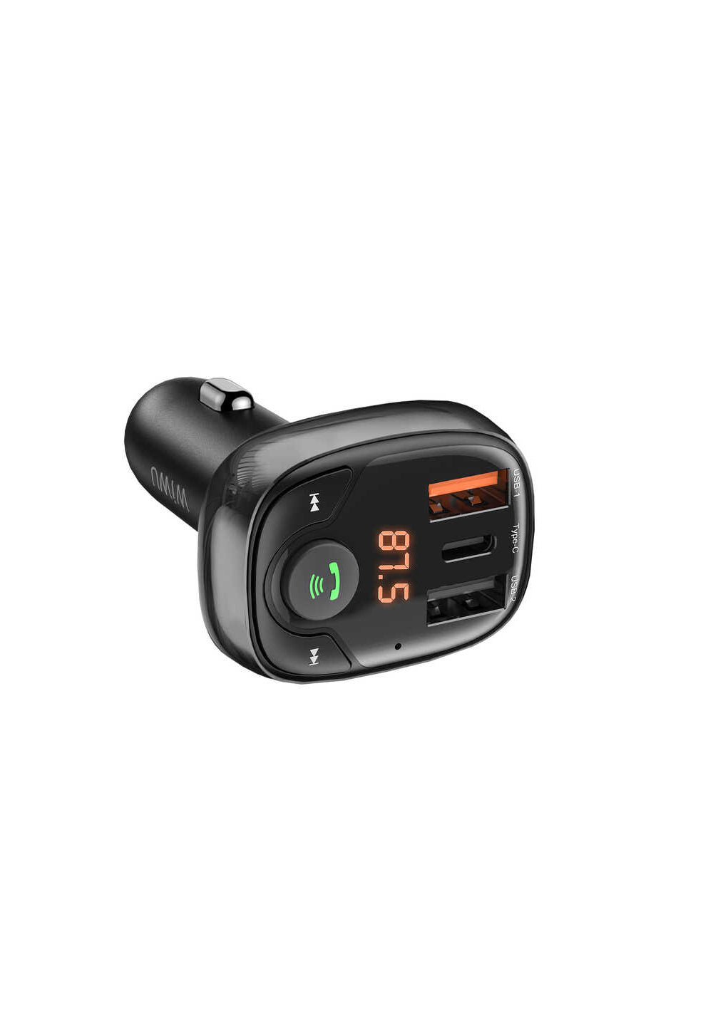 Wiwu PC600 36W Hızlı Şarj Destekli Dijital Göstergeli Bluetooth FM Transmitter