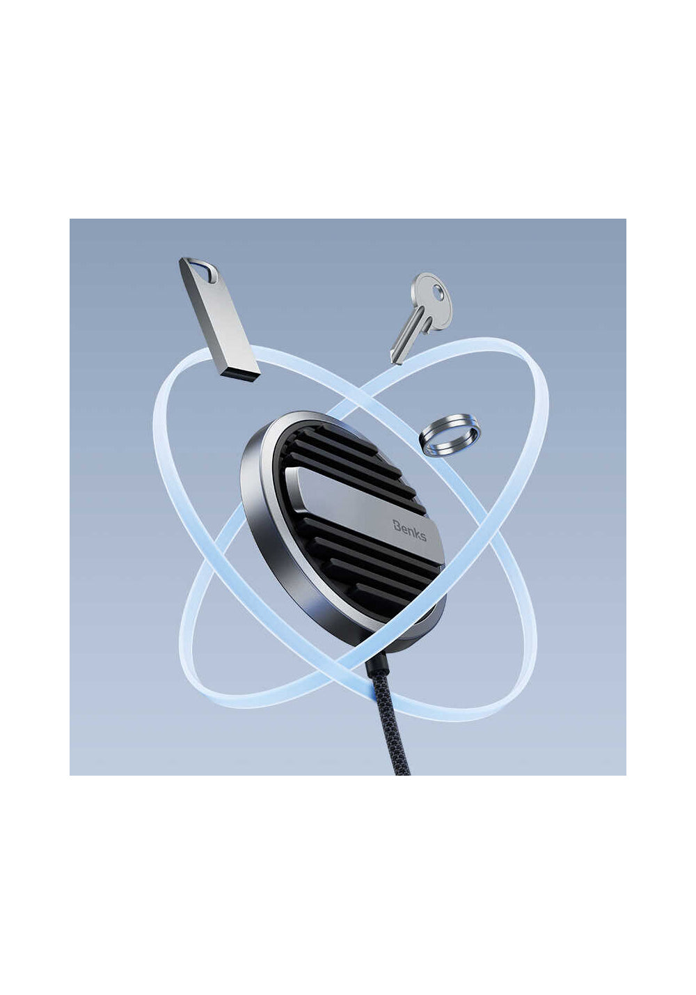 Benks MFM01 MFI Sertifikalı Standlı 15W Hızlı Şarj M-safe PD Wireless Şarj Aleti