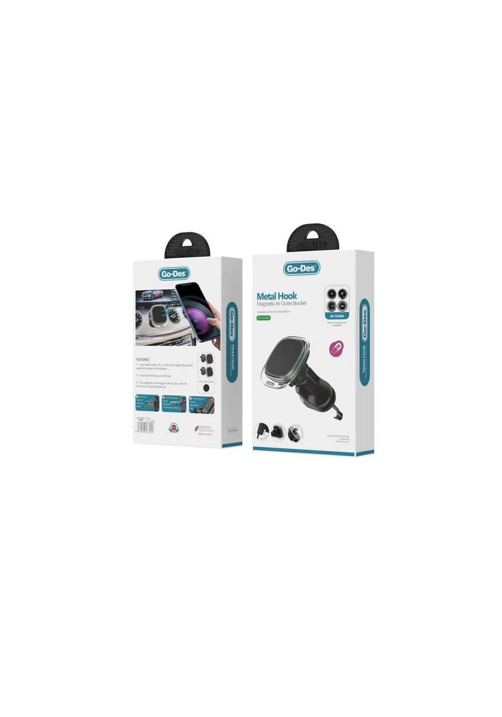Go Des GD-HD908 Süper Magnetik 360 Derece Oynar Başlıklı Telefon Tutucu Havalandırma Tasarım