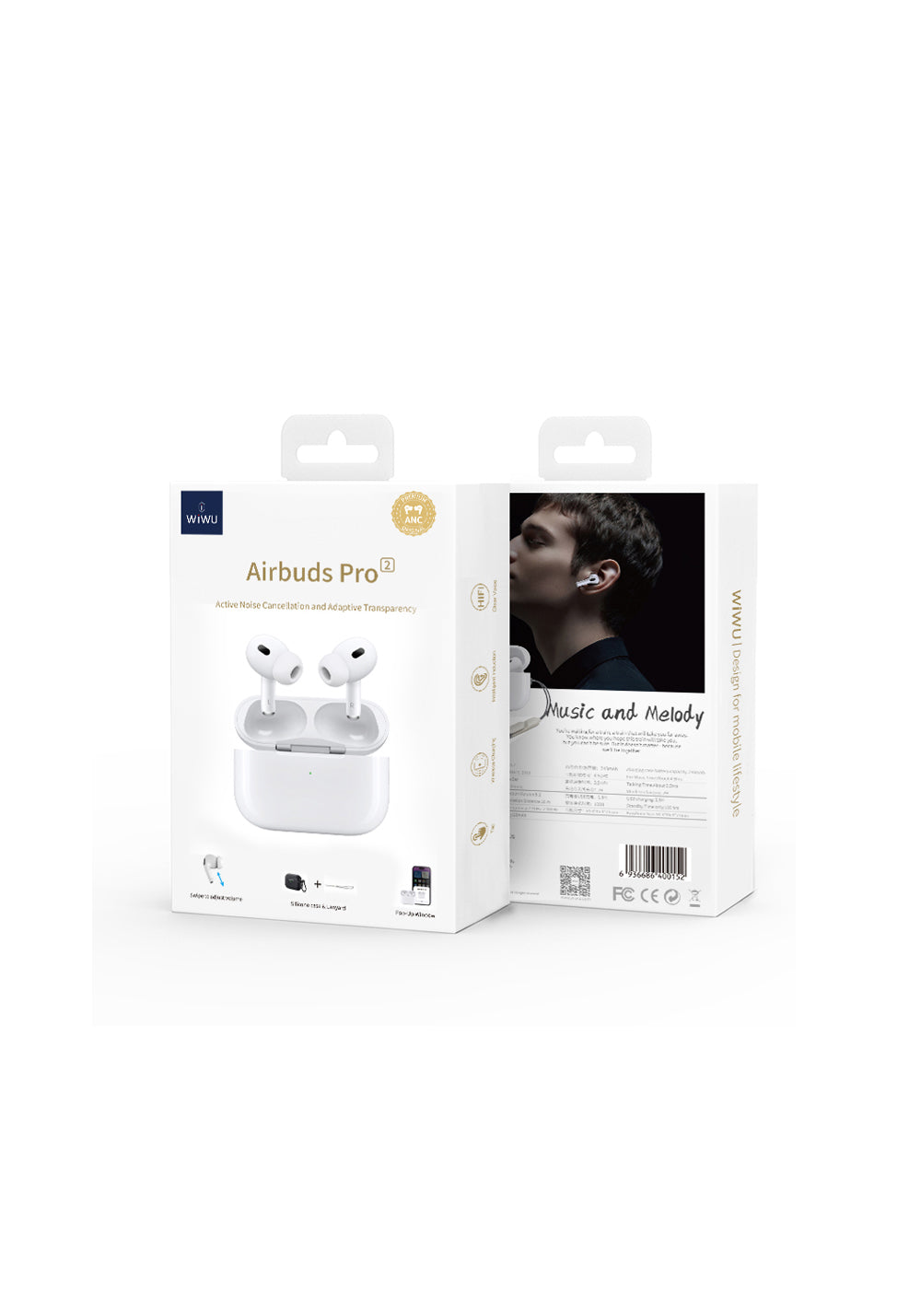 Wiwu Airbuds Pro 2F Aktif Gürültü Önleyicili Kulak İçi Bluetooth Kulaklık