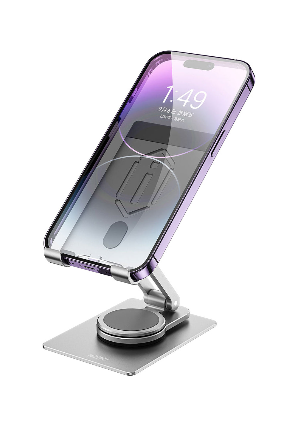 Wiwu ZM107 Taşınabilir Katlanabilir 360 Dönebilen Metal Telefon ve Tablet Standı
