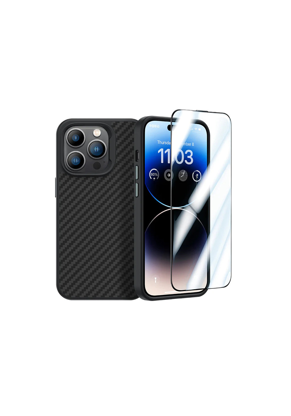 Benks iPhone 14 Pro Max Grand Combo 5in1 Aksesuar Seti Kılıf-Ekran Koruyucu-Lens Koruyucu-Kablo-Powerbank