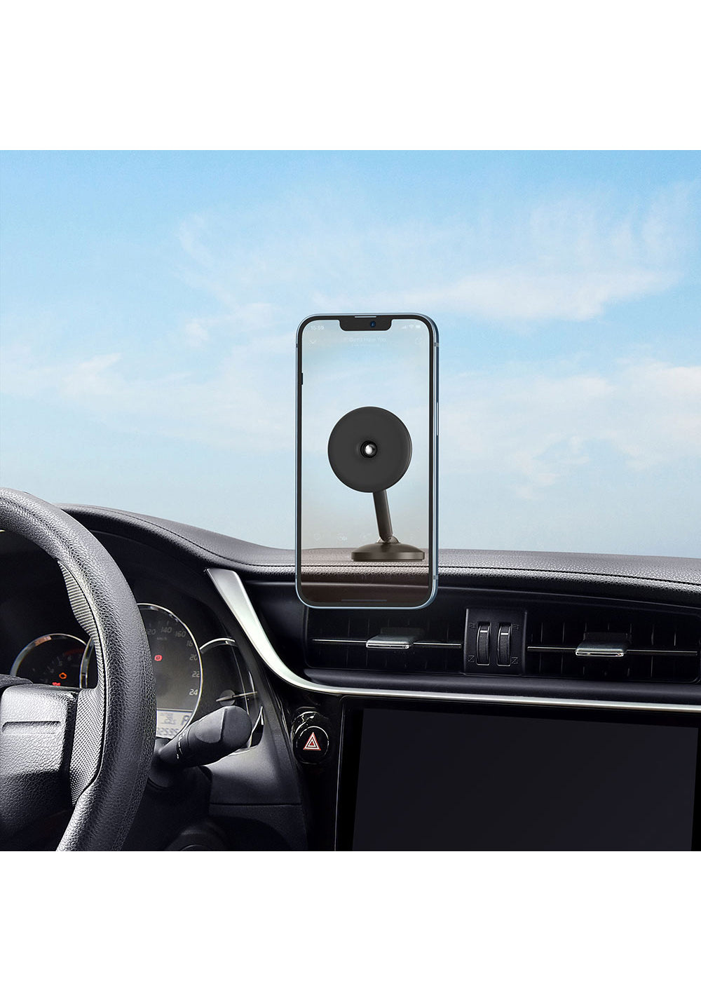Wiwu CH004 360 Derece Dönebilen Magnetik Düz Zemin Versiyon Araç Telefon Tutucu