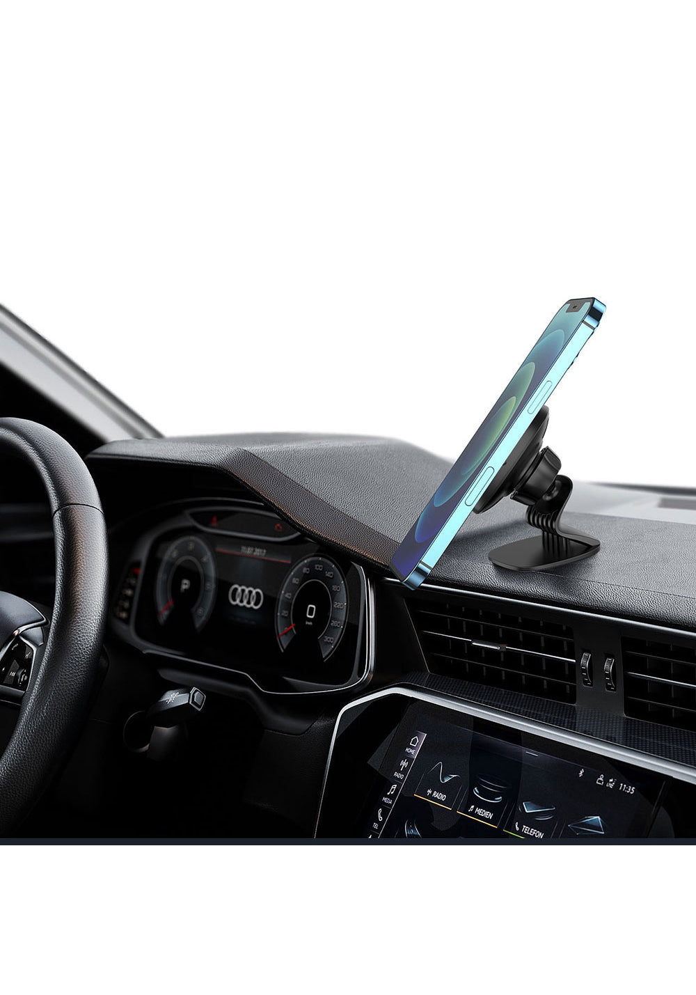 Wiwu CH007 360 Derece Dönebilen Magnetik Düz Zemin Versiyon Araç Telefon Tutucu